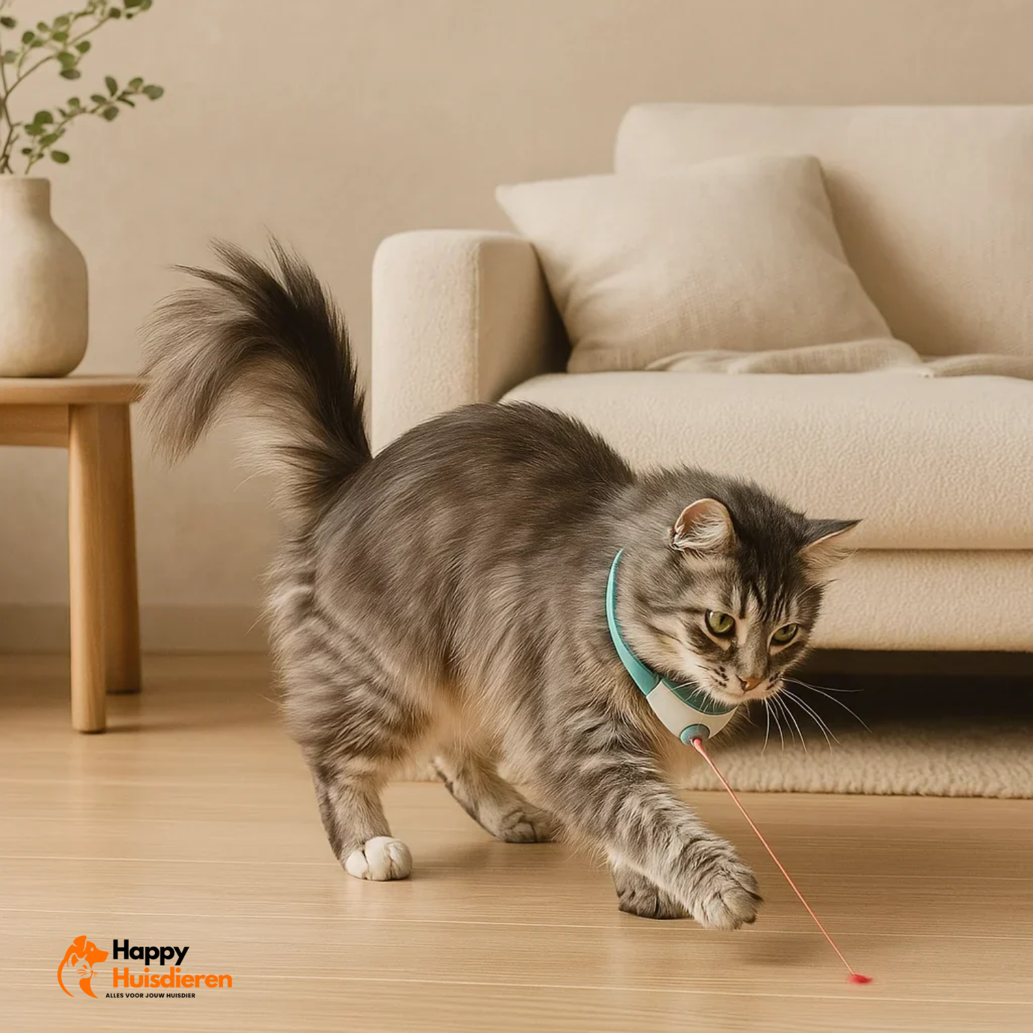 LaserTrail | Interactieve Laser-Halsband voor Katten – Veilig, Verstelbaar & Anti-Verveling Speelplezier