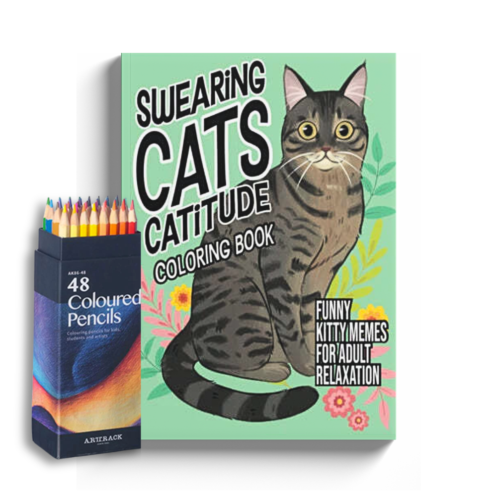 WhiskerLaughs | Kattenkleurboek voor volwassenen vol humor en ontspanning