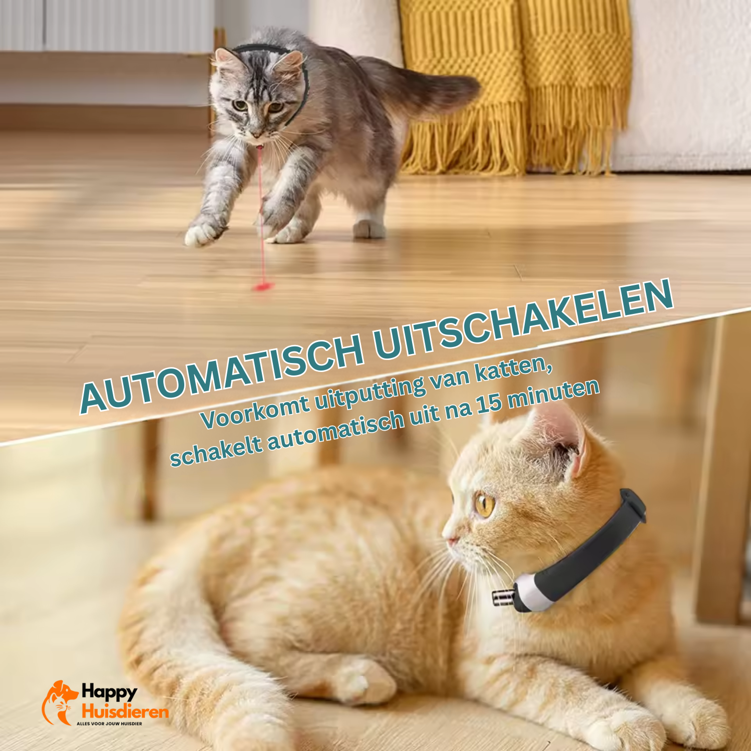 LaserTrail | Interactieve Laser-Halsband voor Katten – Veilig, Verstelbaar & Anti-Verveling Speelplezier
