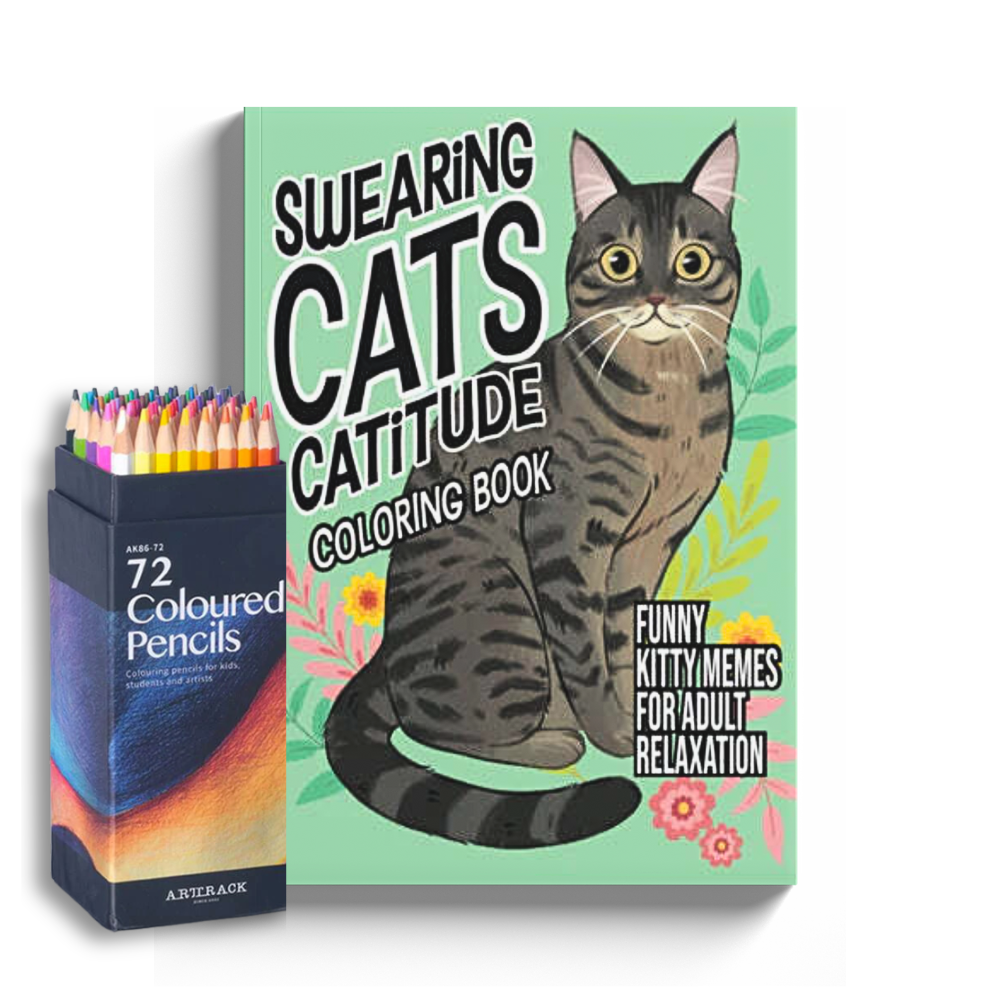 WhiskerLaughs | Kattenkleurboek voor volwassenen vol humor en ontspanning