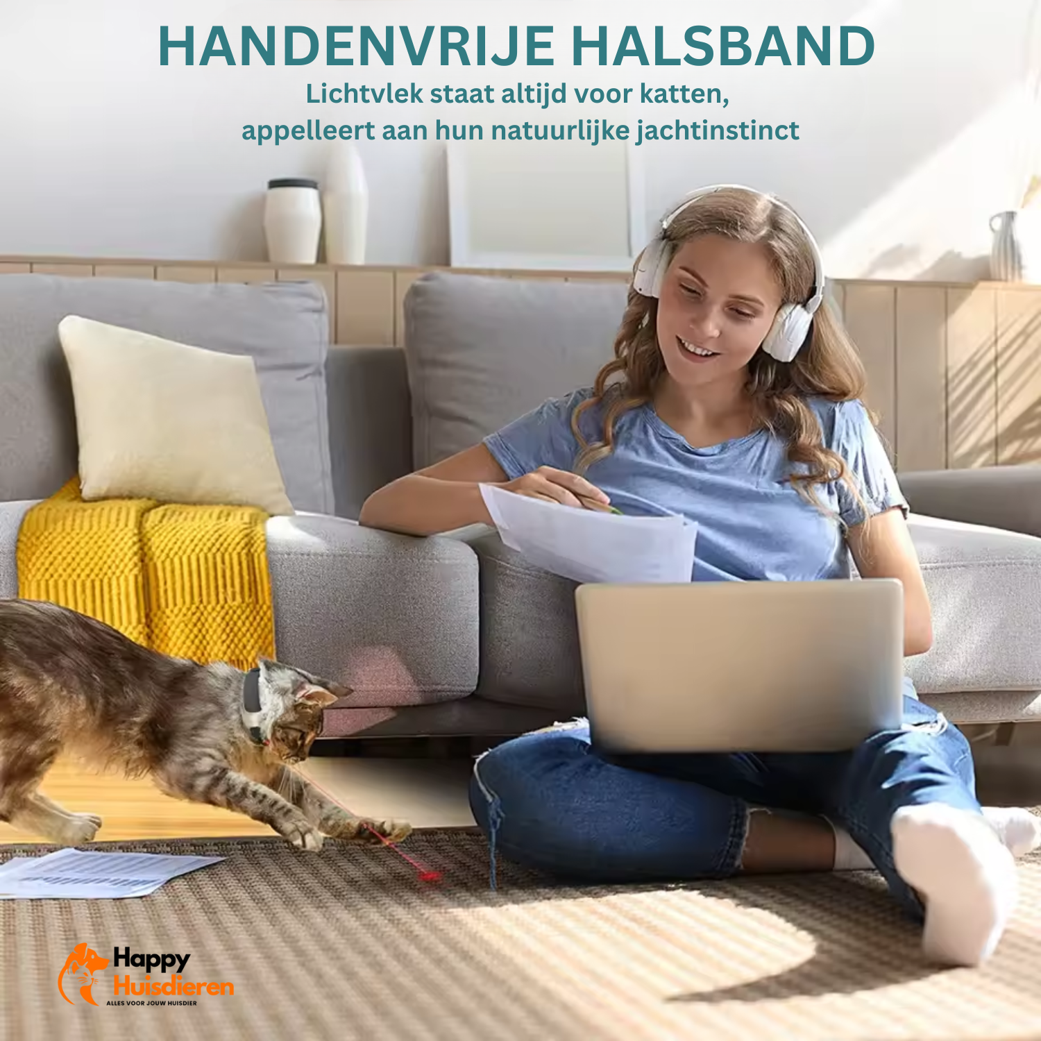 LaserTrail | Interactieve Laser-Halsband voor Katten – Veilig, Verstelbaar & Anti-Verveling Speelplezier
