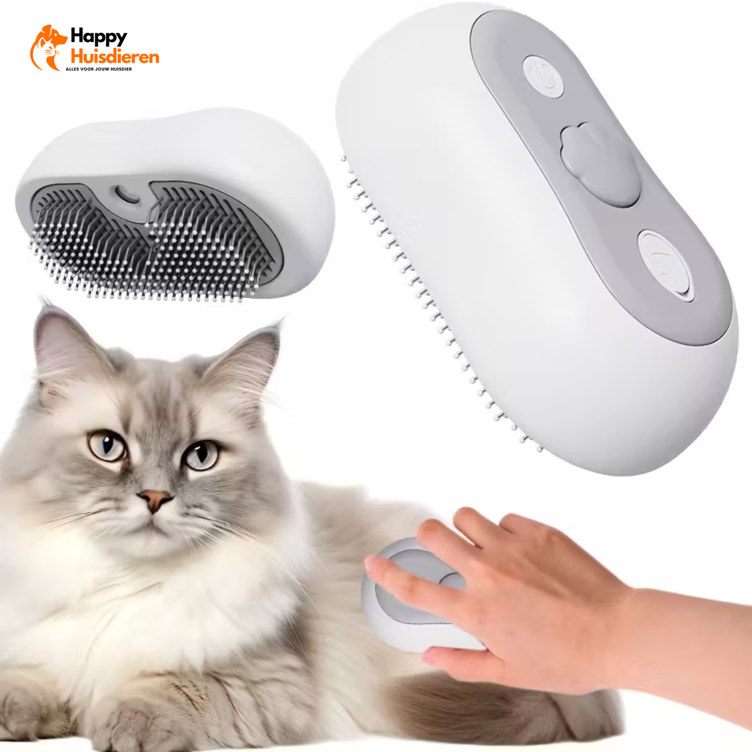 Oplaadbare huisdierspray-haarkam | Antistatische Verzorgingsborstel met Mist Spray, Haarverwijdering & Massage voor Honden & Katten