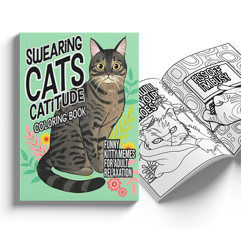 WhiskerLaughs | Kattenkleurboek voor volwassenen vol humor en ontspanning
