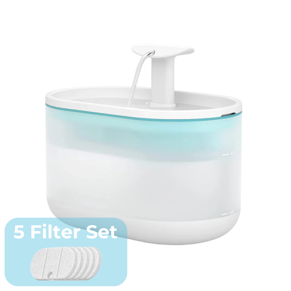 PureDrip | Geruisloze waterfontein met 5-laags filtersysteem voor huisdieren