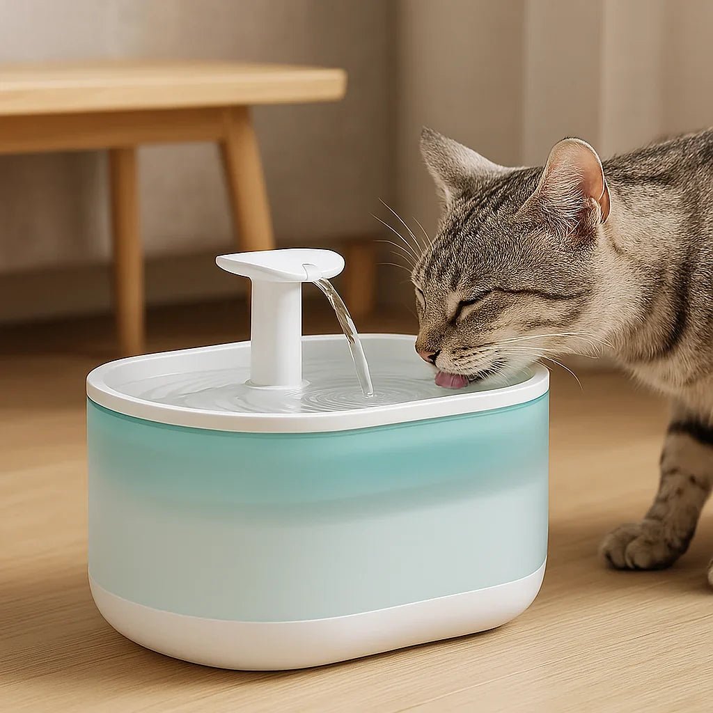 PureDrip | Geruisloze waterfontein met 5-laags filtersysteem voor huisdieren