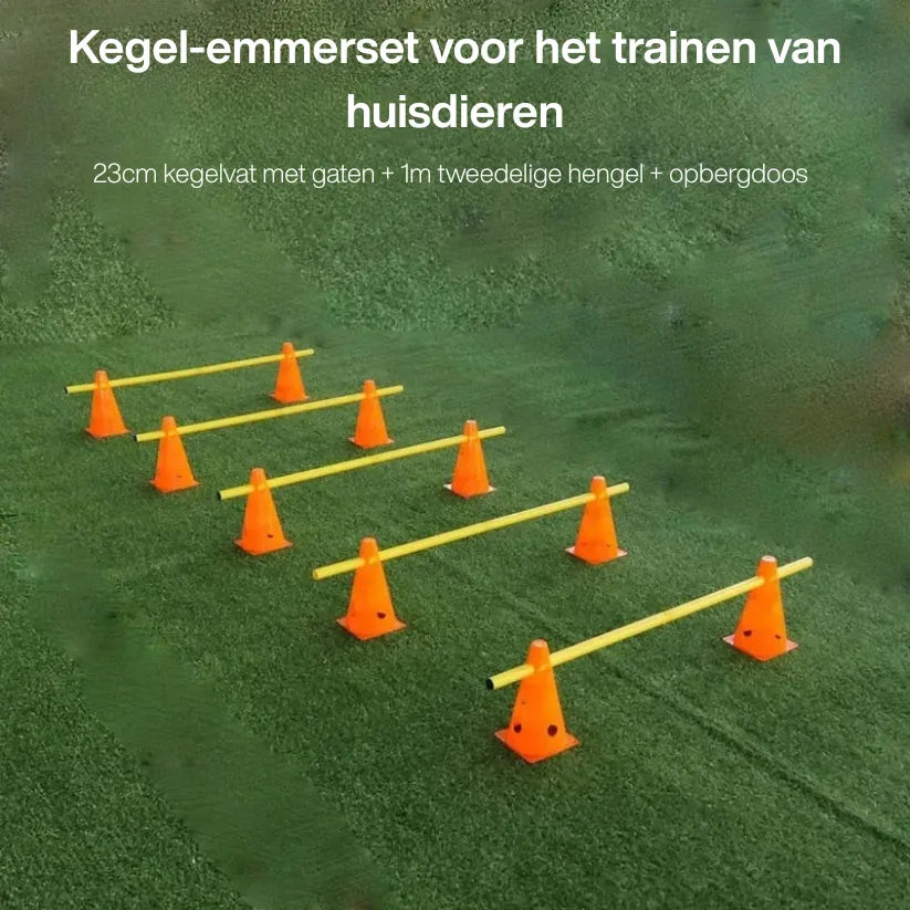 AgiliPaw Trainingsset | Verstelbare Behendigheidsbalken voor Hondentraining