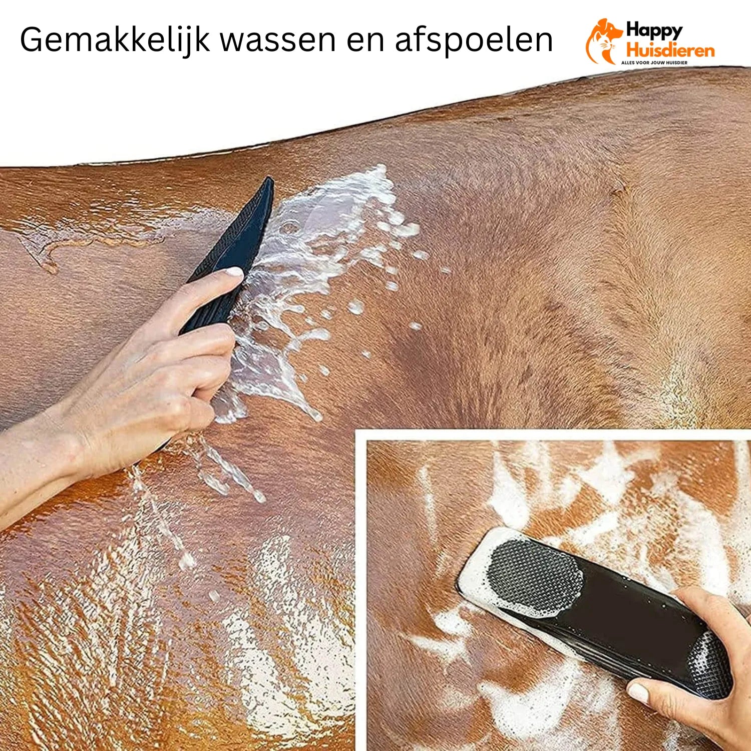 Alles-in-één Paardenborstel | Veelzijdige Borstel voor Grondige Verzorging