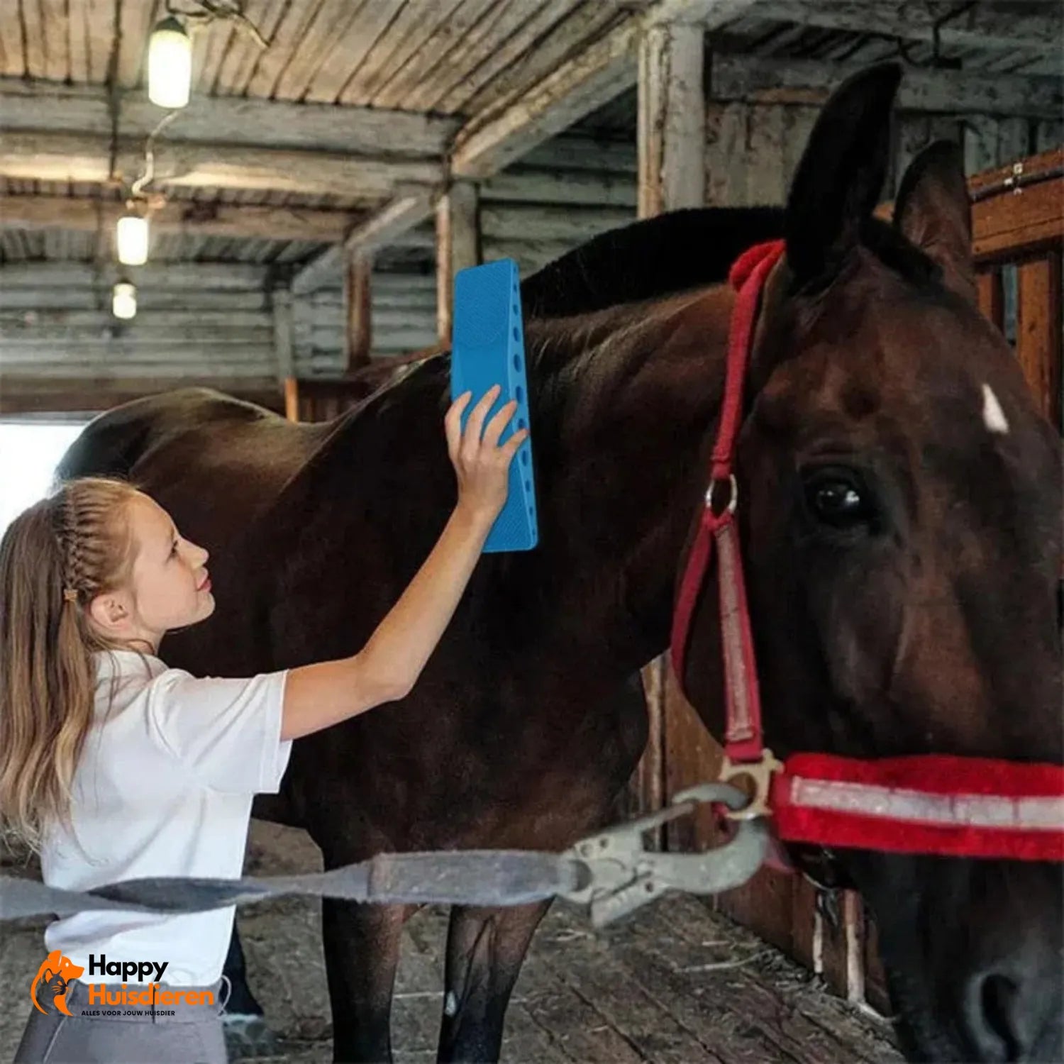 Alles-in-één Paardenborstel | Veelzijdige Borstel voor Grondige Verzorging