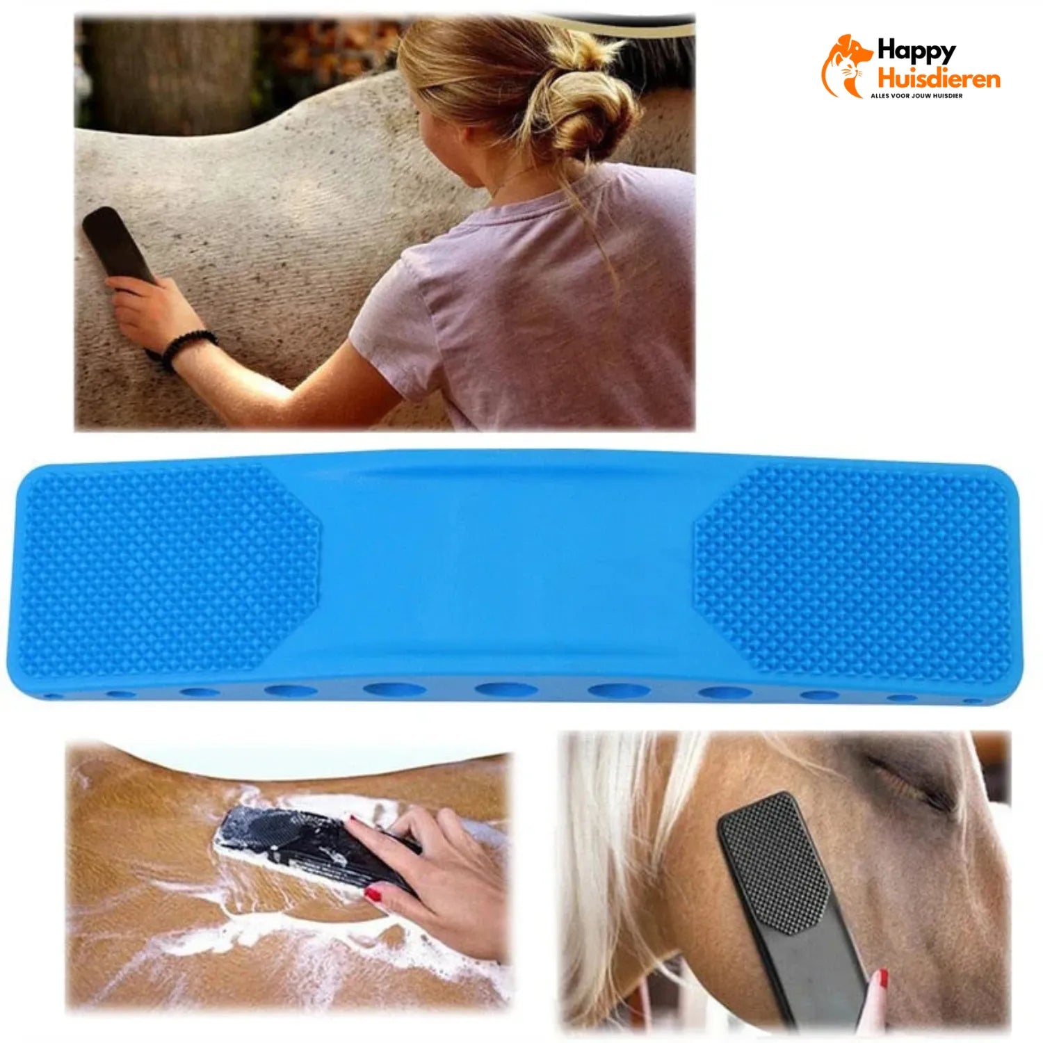 Alles-in-één Paardenborstel | Veelzijdige Borstel voor Grondige Verzorging