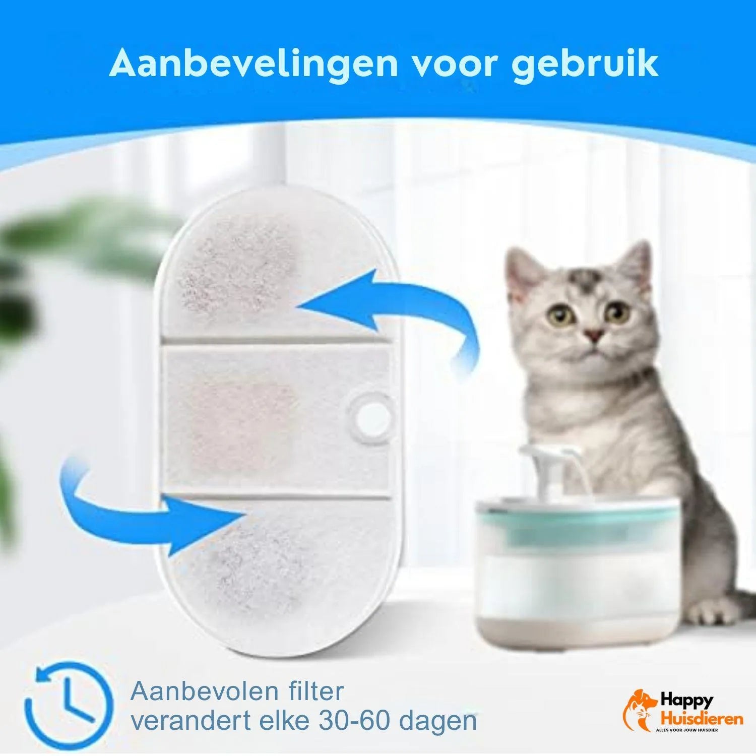 AquaFlow | Vervangingsfilters voor drinkfontein – schoon & vers water voor huisdieren