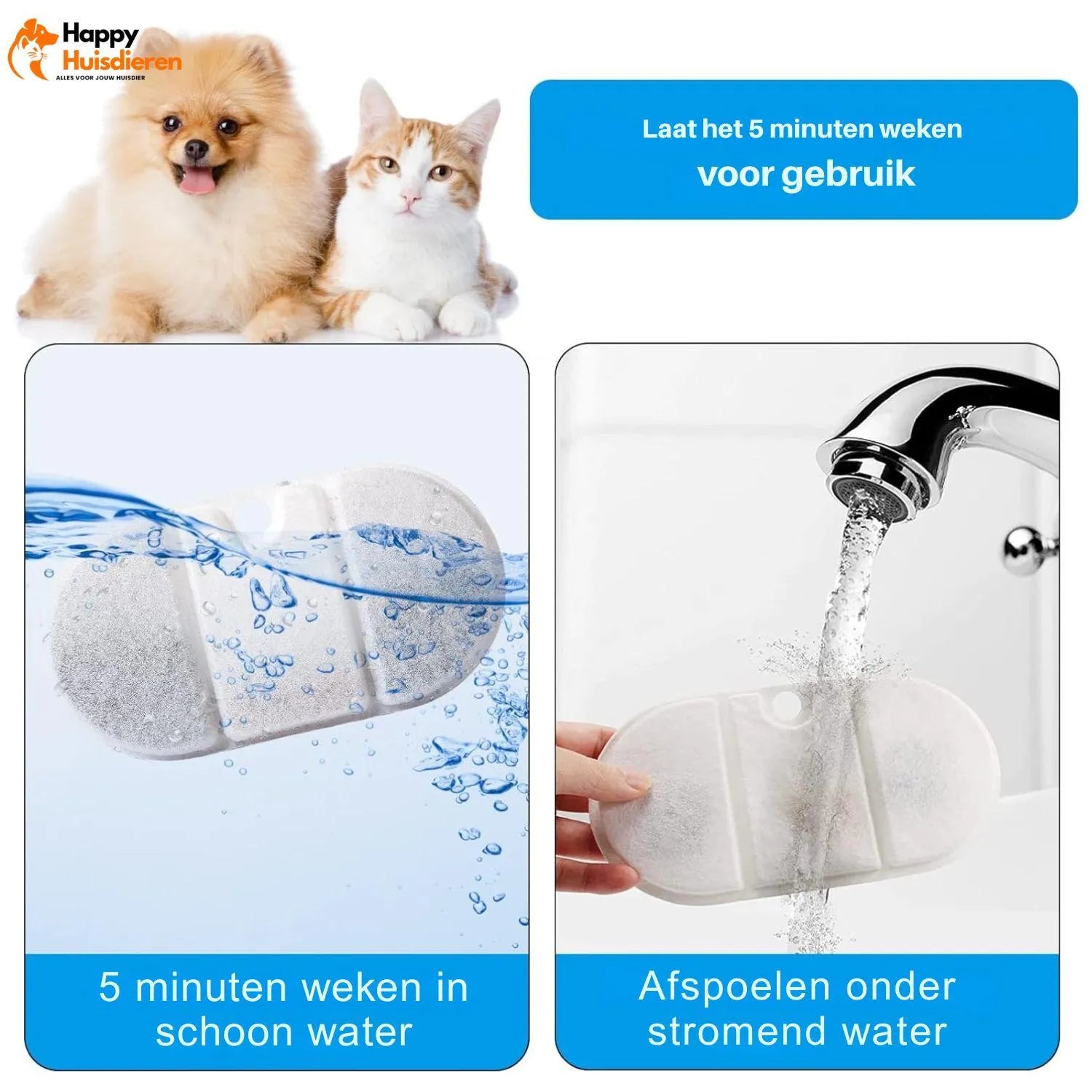 AquaFlow | Vervangingsfilters voor drinkfontein – schoon & vers water voor huisdieren