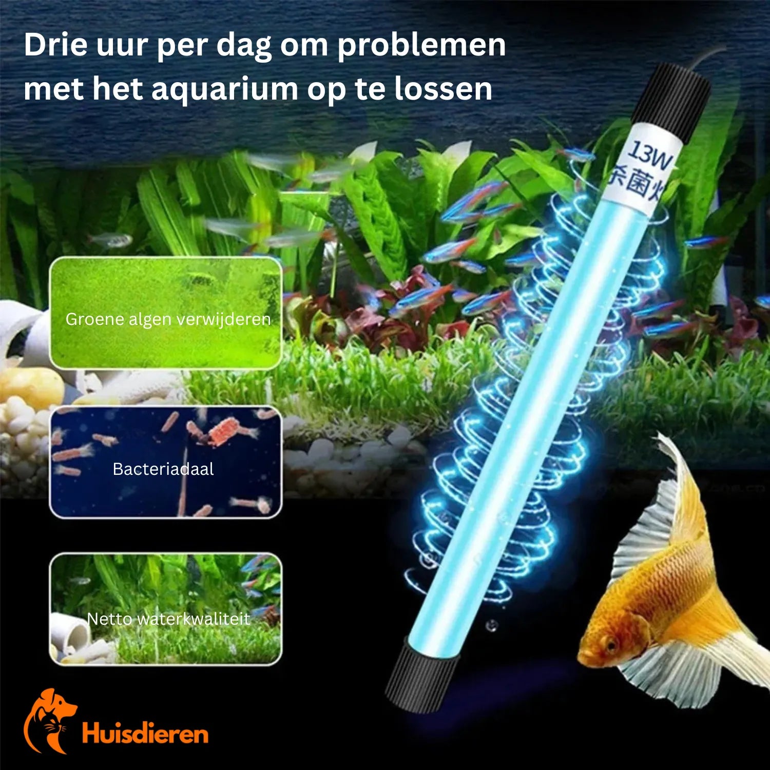 AquaZuiver UV | Onderwater Sterilisator voor Helder Water in Vijvers & Aquaria