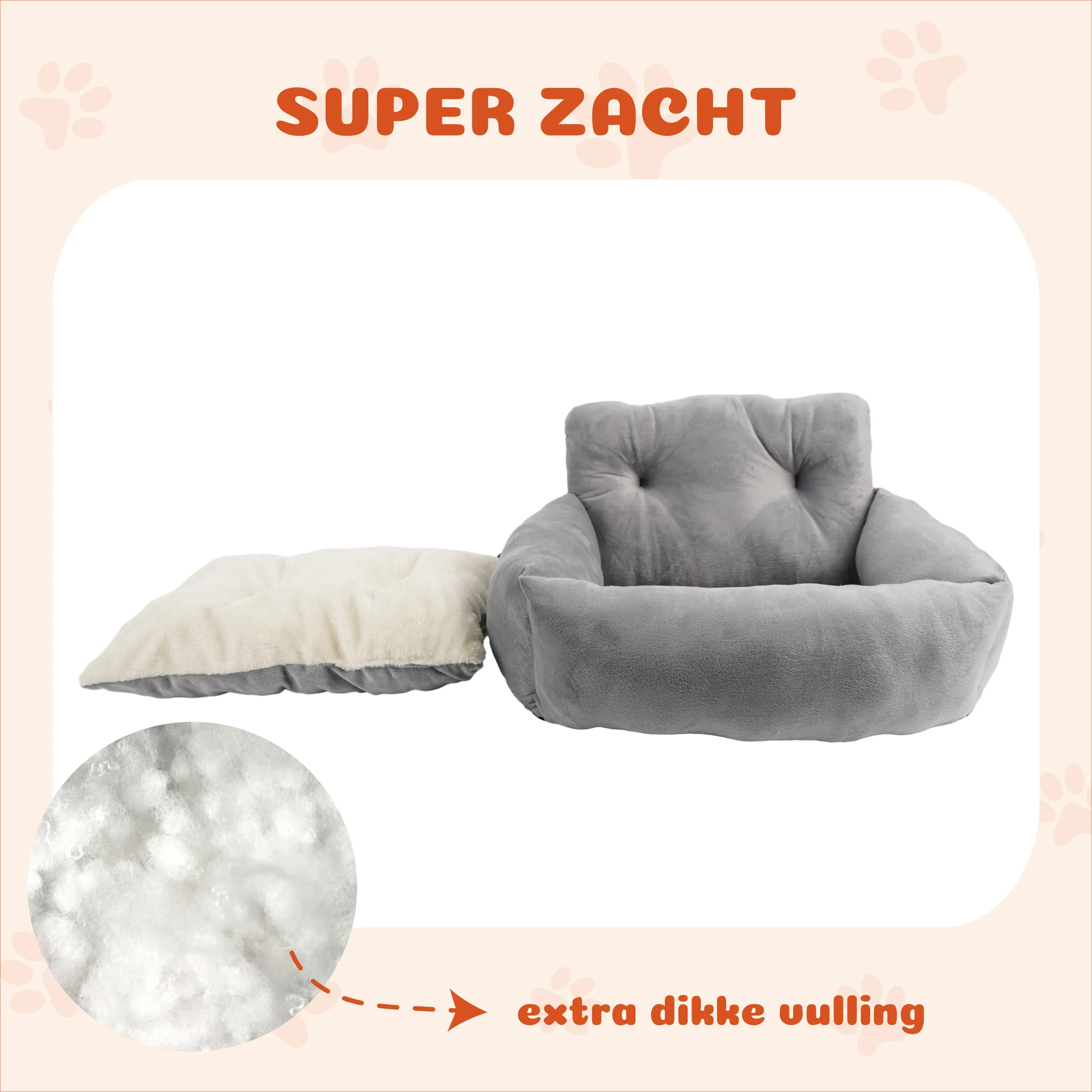 Auto Hondenstoel Grijs | Veilig autostoeltje, luxe & wasbaar