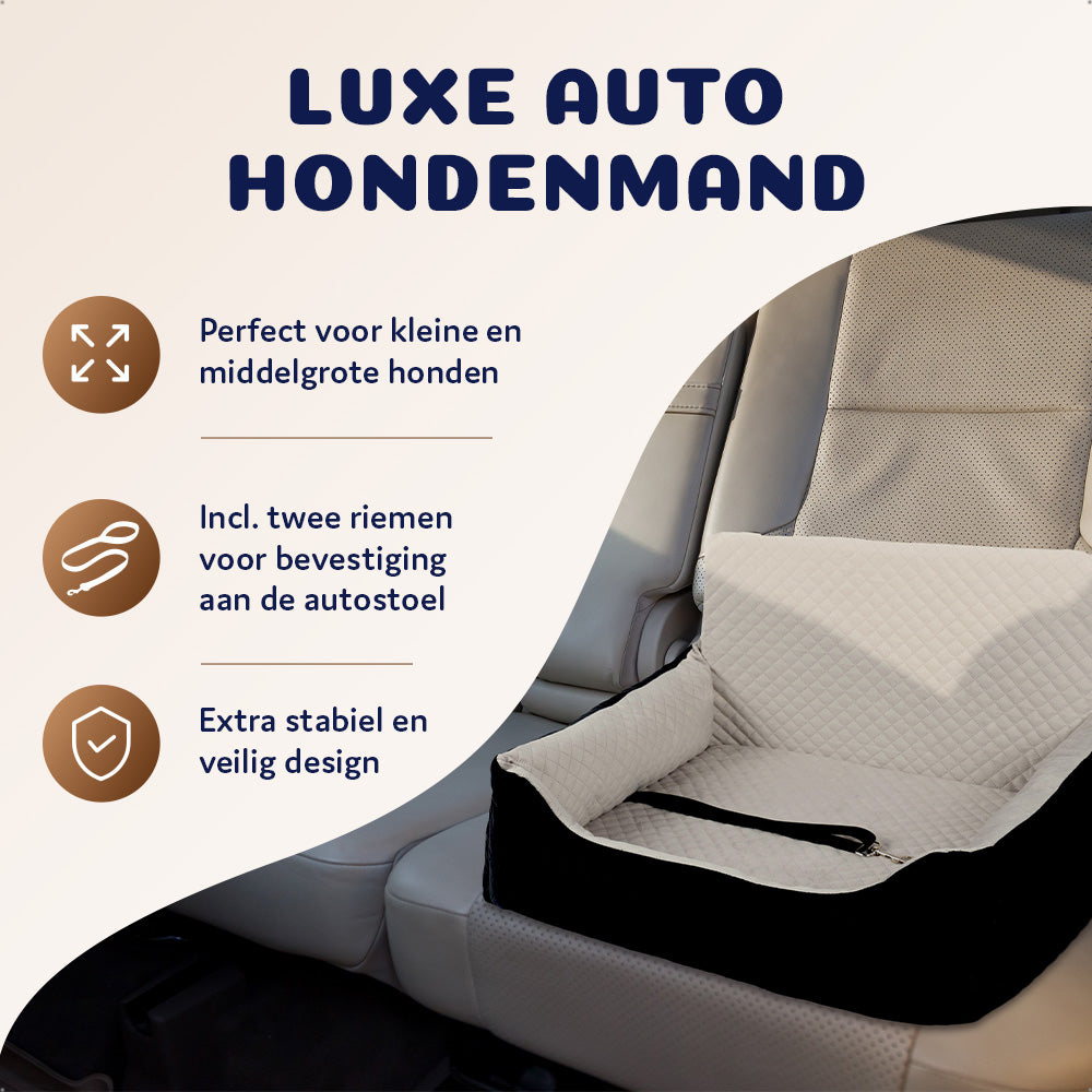 Auto Hondenstoel | Veilig autostoeltje, luxe & wasbaar