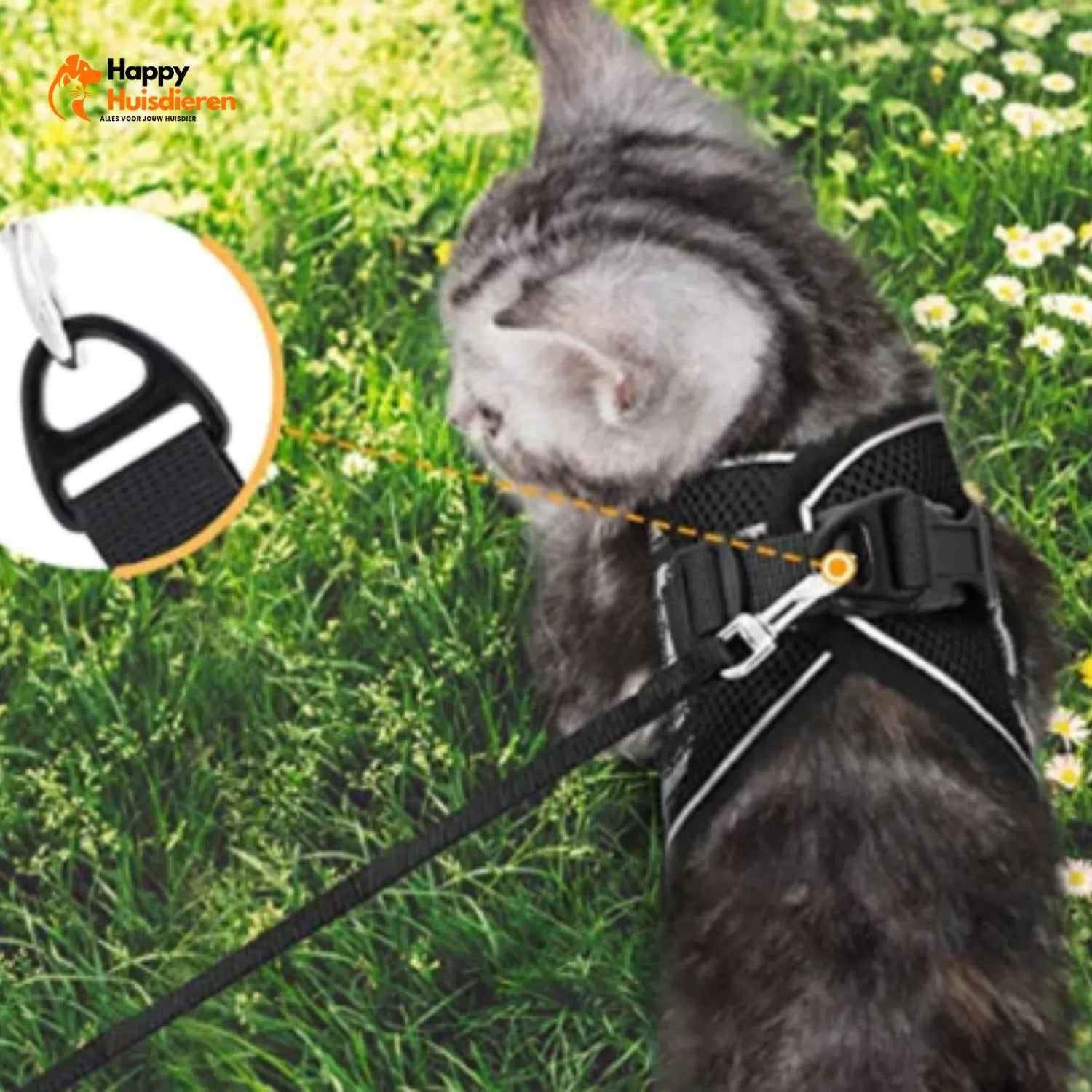 AvontuurKit Kattentuig | Verstelbaar Tuigje met Lijn voor Avonturen