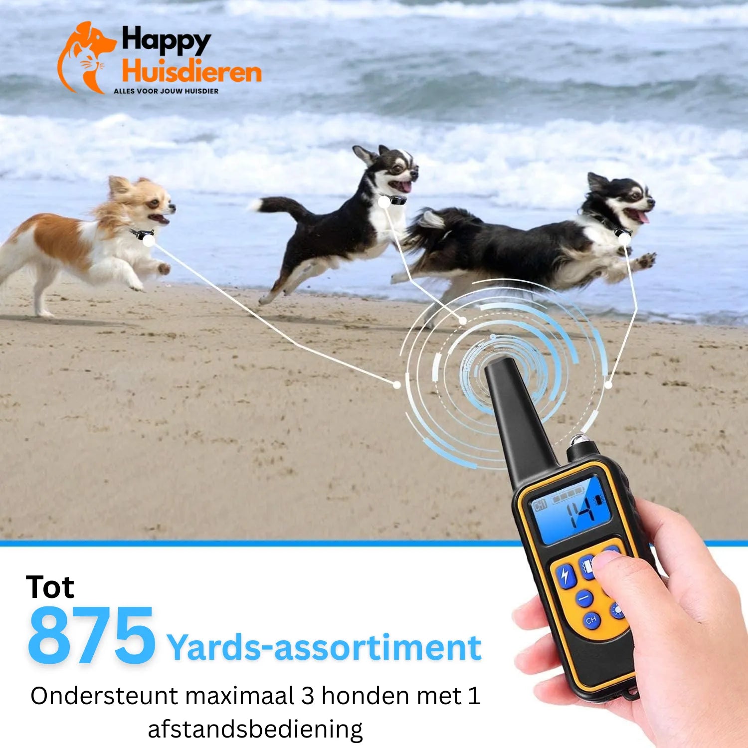 BarkControl Halsband | Hondentraining Halsband met Afstandsbediening, Trillingen & Geluid