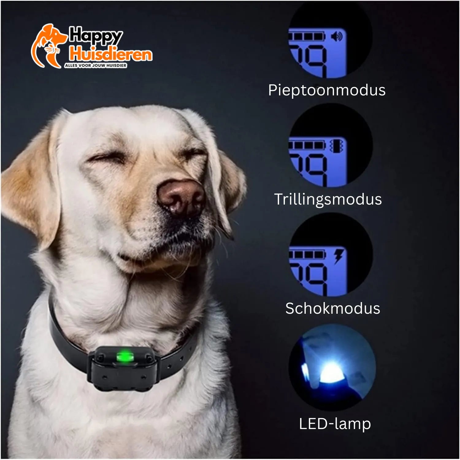 BarkControl Halsband | Hondentraining Halsband met Afstandsbediening, Trillingen & Geluid