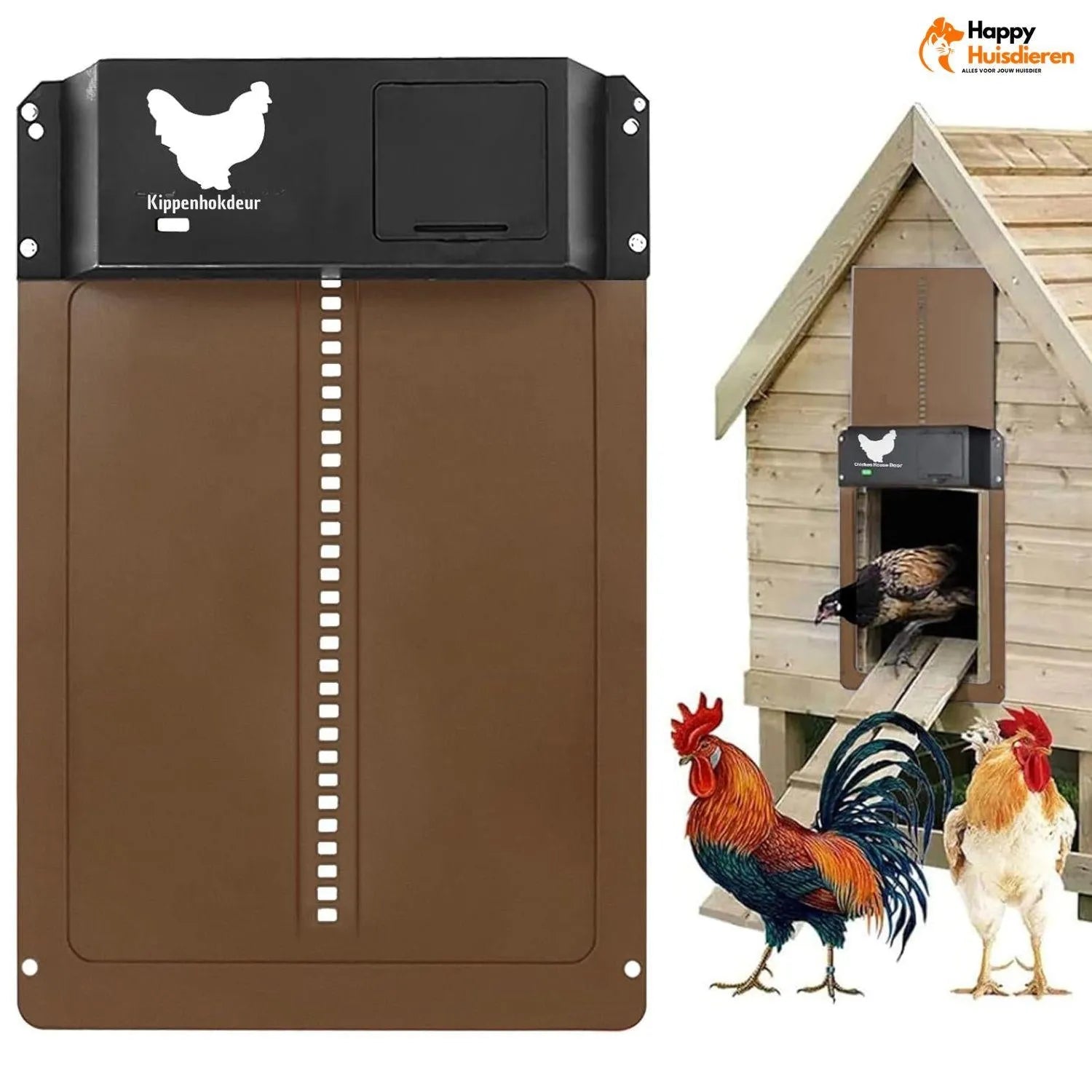 Bertha | Slimme deur met lichtsensor voor kippenhokken – veilig & weerbestendig
