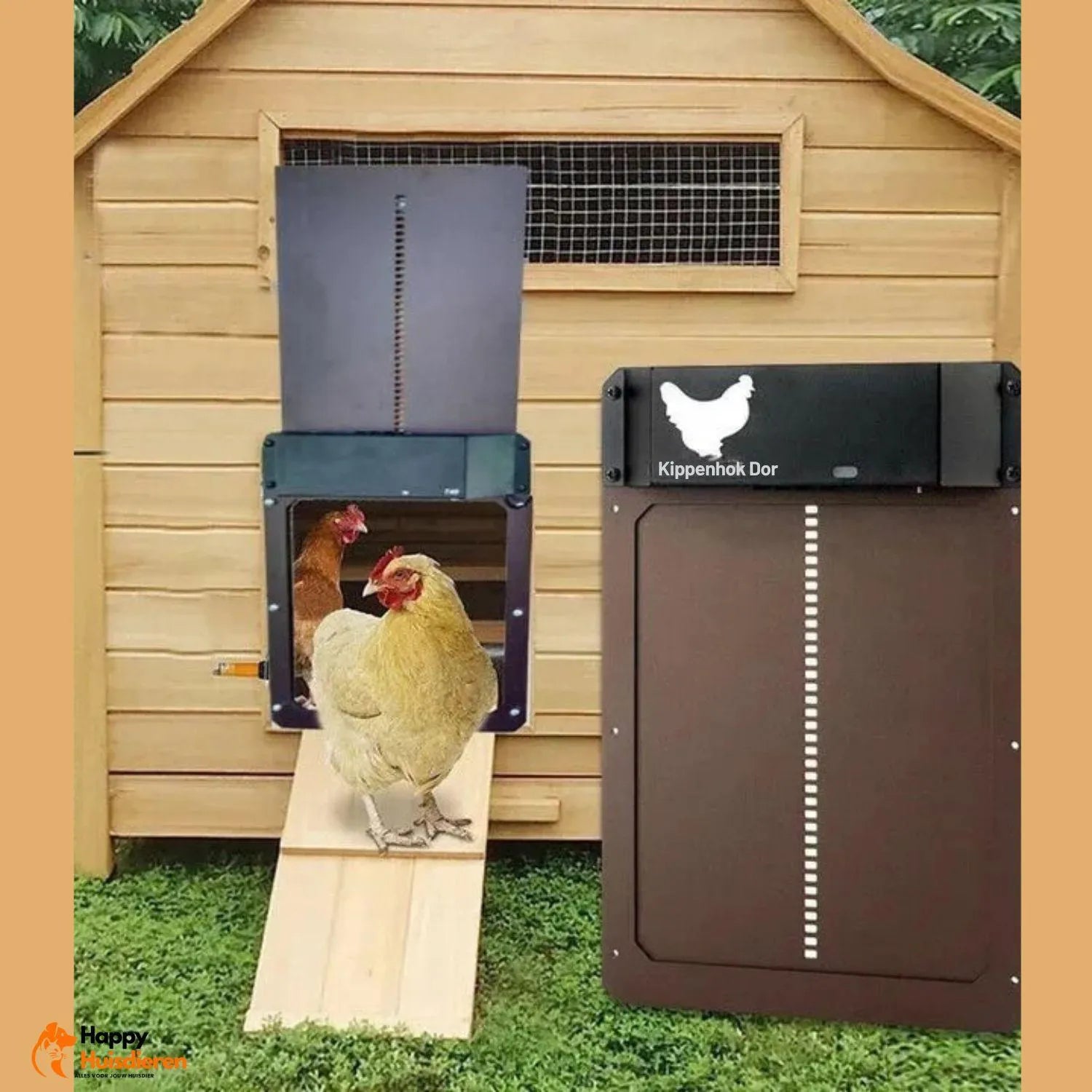 Bertha | Slimme deur met lichtsensor voor kippenhokken – veilig & weerbestendig
