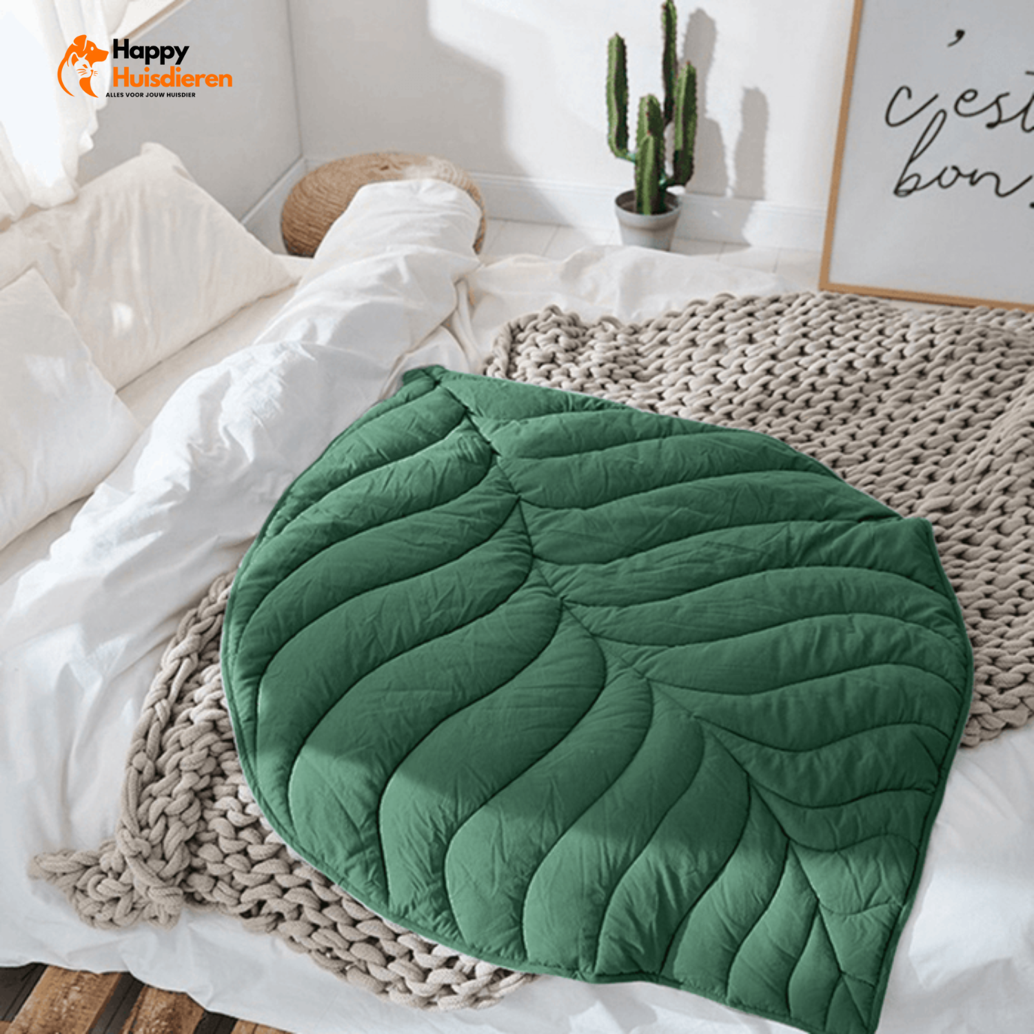 Bladrijke Comfort Mat | Dubbelzijdige Huisdiermat voor Maximaal Comfort