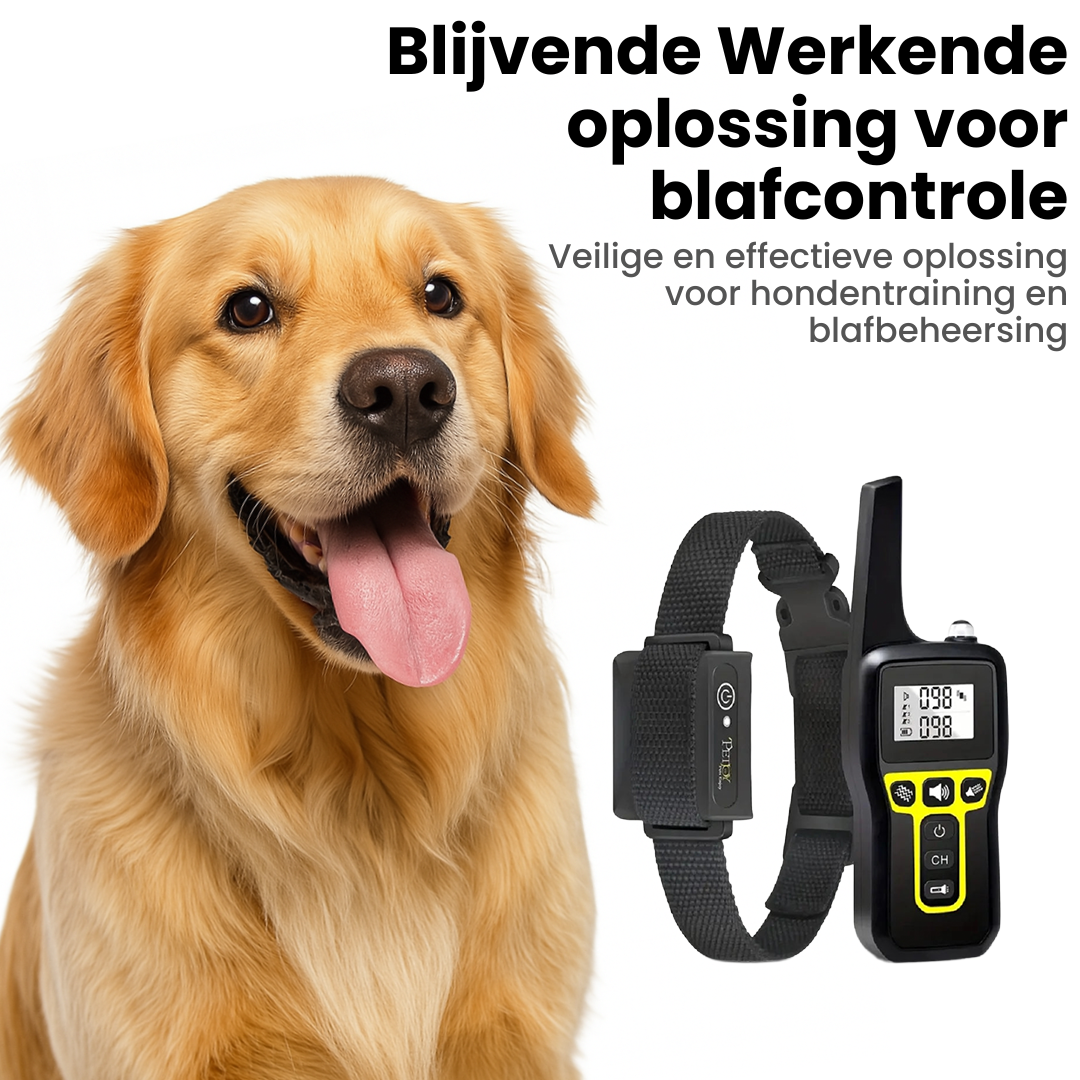 Blaffvrije Trainer | Trillingshalsband met Afstandsbediening tot 1000M voor Alle Honden