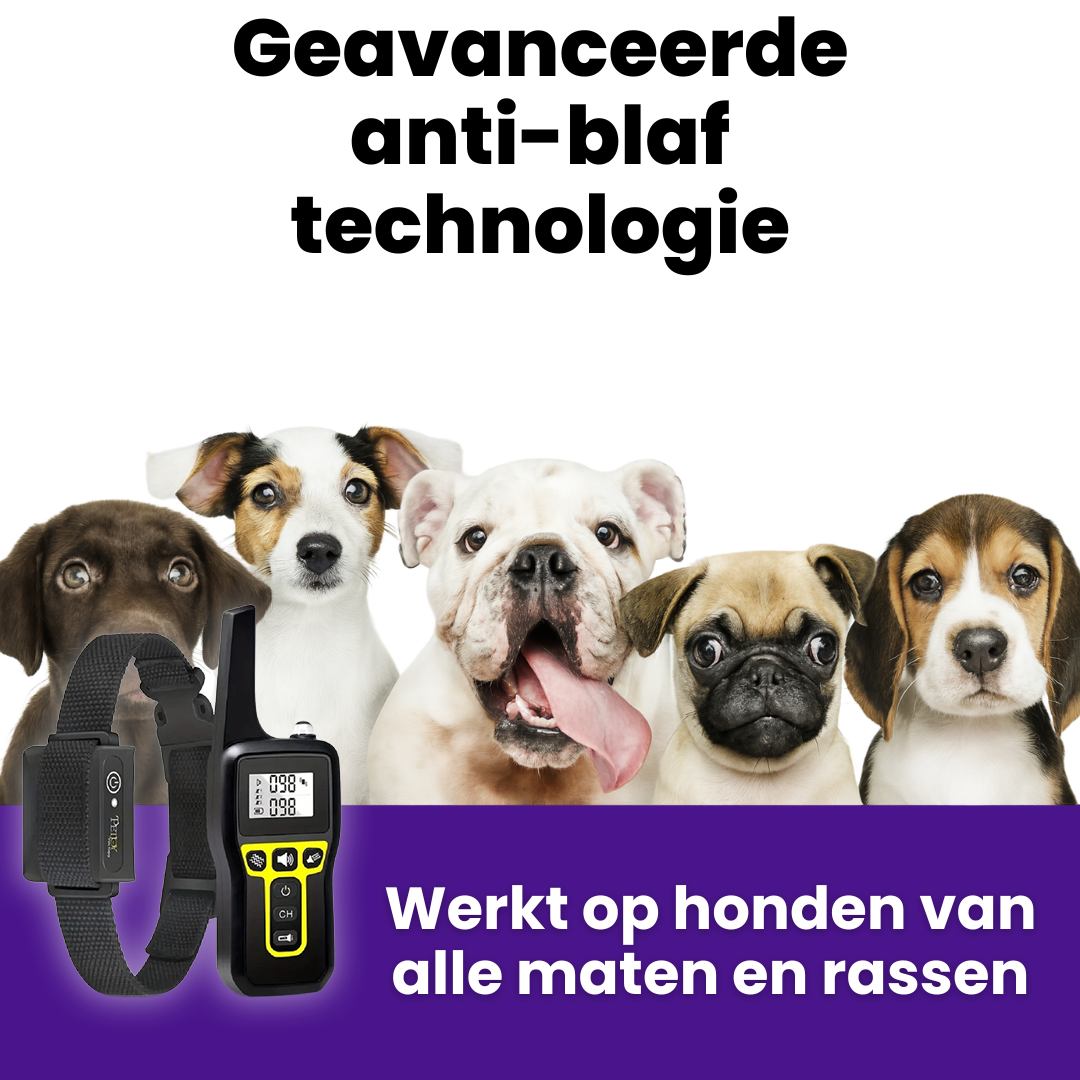 Blaffvrije Trainer | Trillingshalsband met Afstandsbediening tot 1000M voor Alle Honden