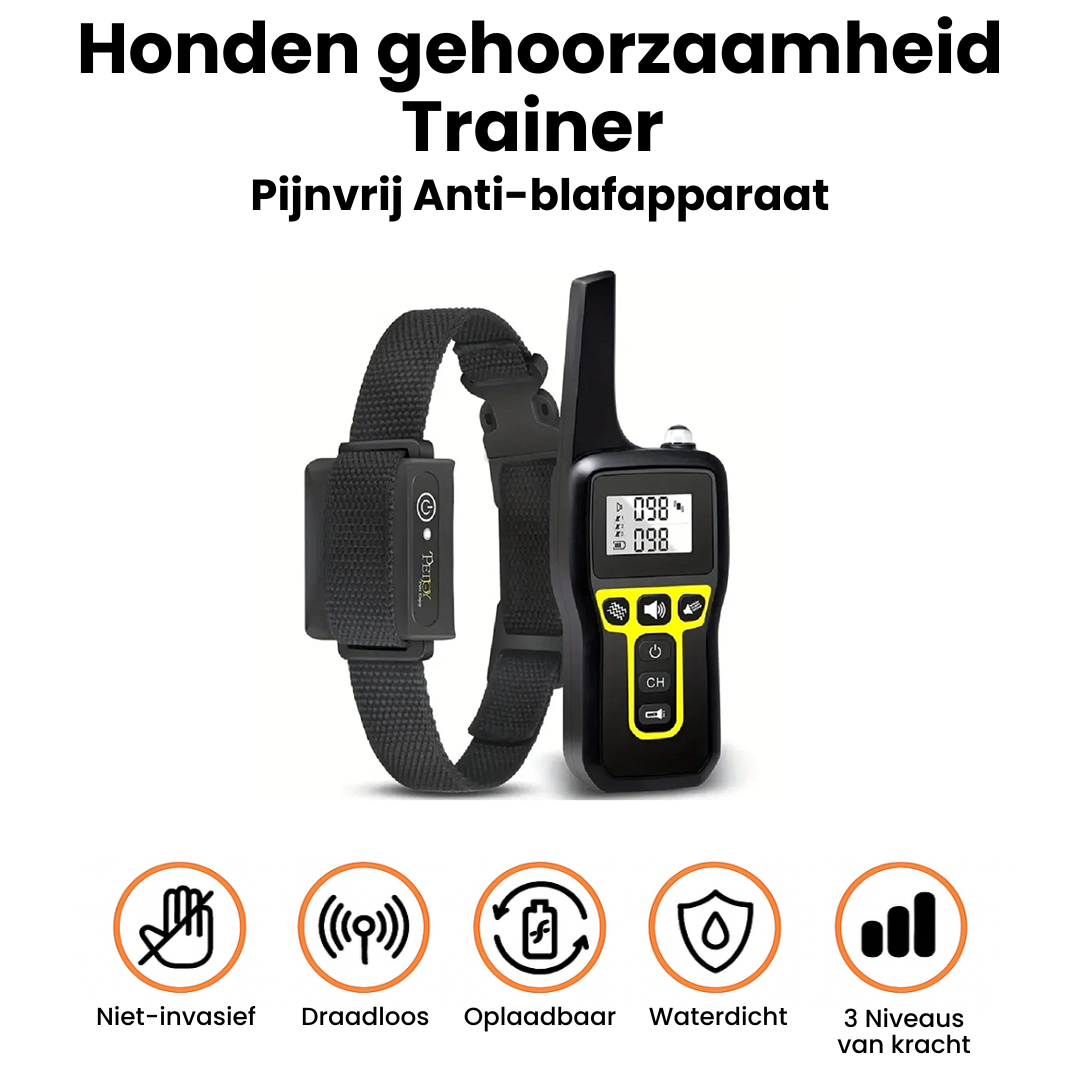 Blaffvrije Trainer | Trillingshalsband met Afstandsbediening tot 1000M voor Alle Honden