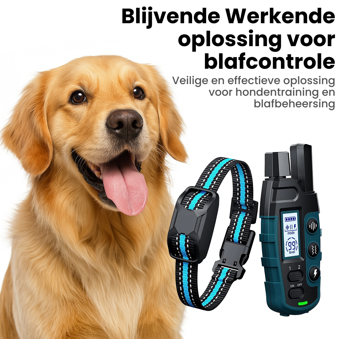 FidoTrainer Pro | Oplaadbare Waterdichte Honden Trainingshalsband met Afstandsbediening