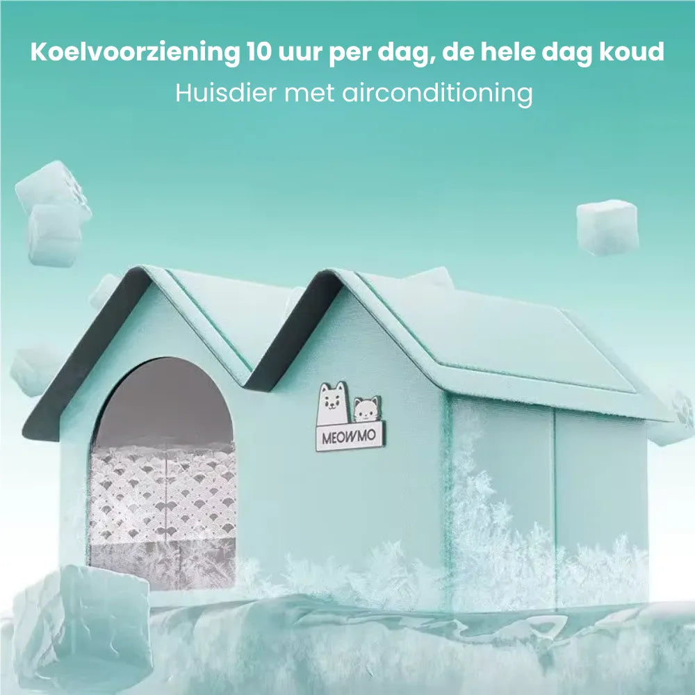 BreezeDen | Koelhuis hond - verkoelend hondenhok ventilerend