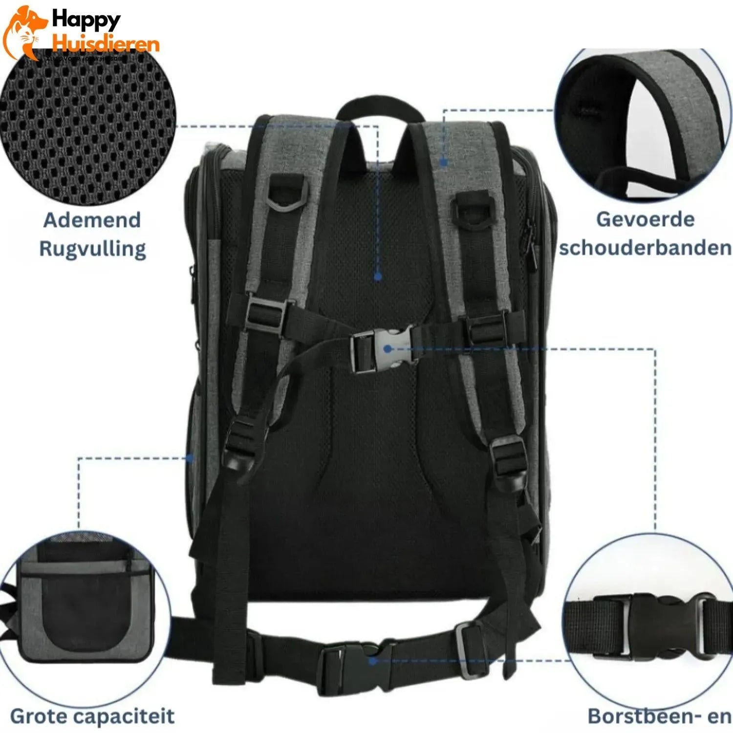 BreezyBag | Ventilerende Rugzak voor Veilige Huisdierreizen