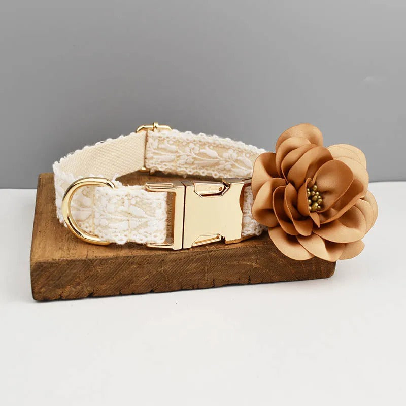 BridalPaw Halsband & Riem | Gepersonaliseerde Huwelijksset voor Honden