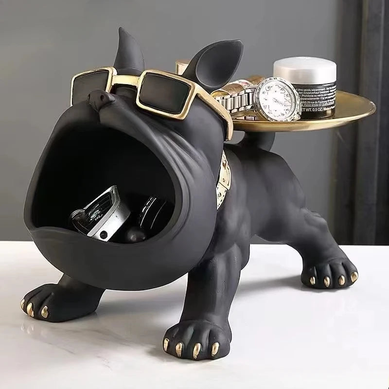 Bulldog BuddyBox | Bulldog beeldje met opbergvak, 30 cm