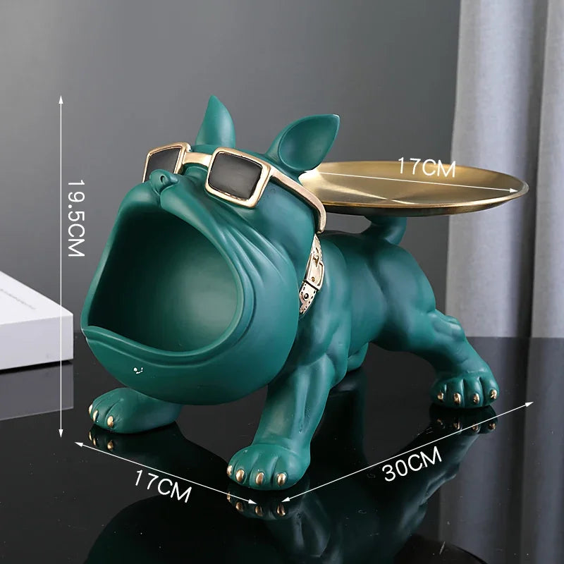 Bulldog BuddyBox | Bulldog beeldje met opbergvak, 30 cm