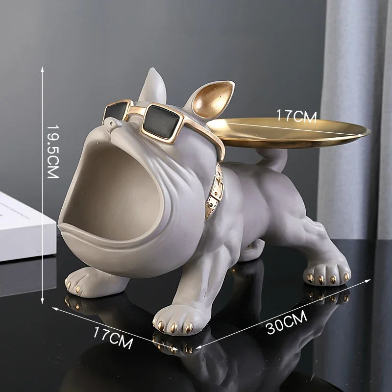 Bulldog BuddyBox | Bulldog beeldje met opbergvak, 30 cm
