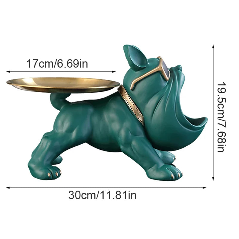 Bulldog BuddyBox | Bulldog beeldje met opbergvak, 30 cm