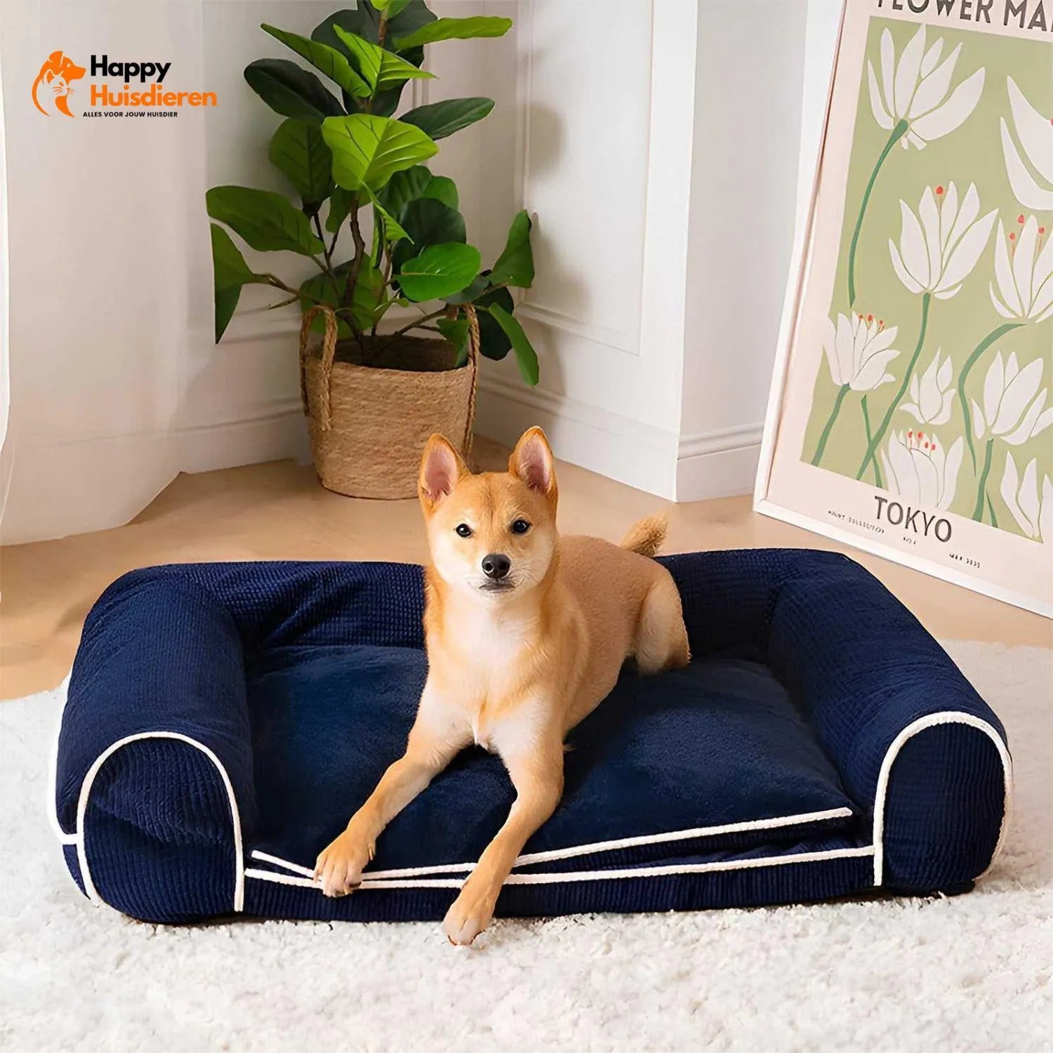 CanineCloud Couch | Flanellen Honden Sofa voor Diepe Ontspanning