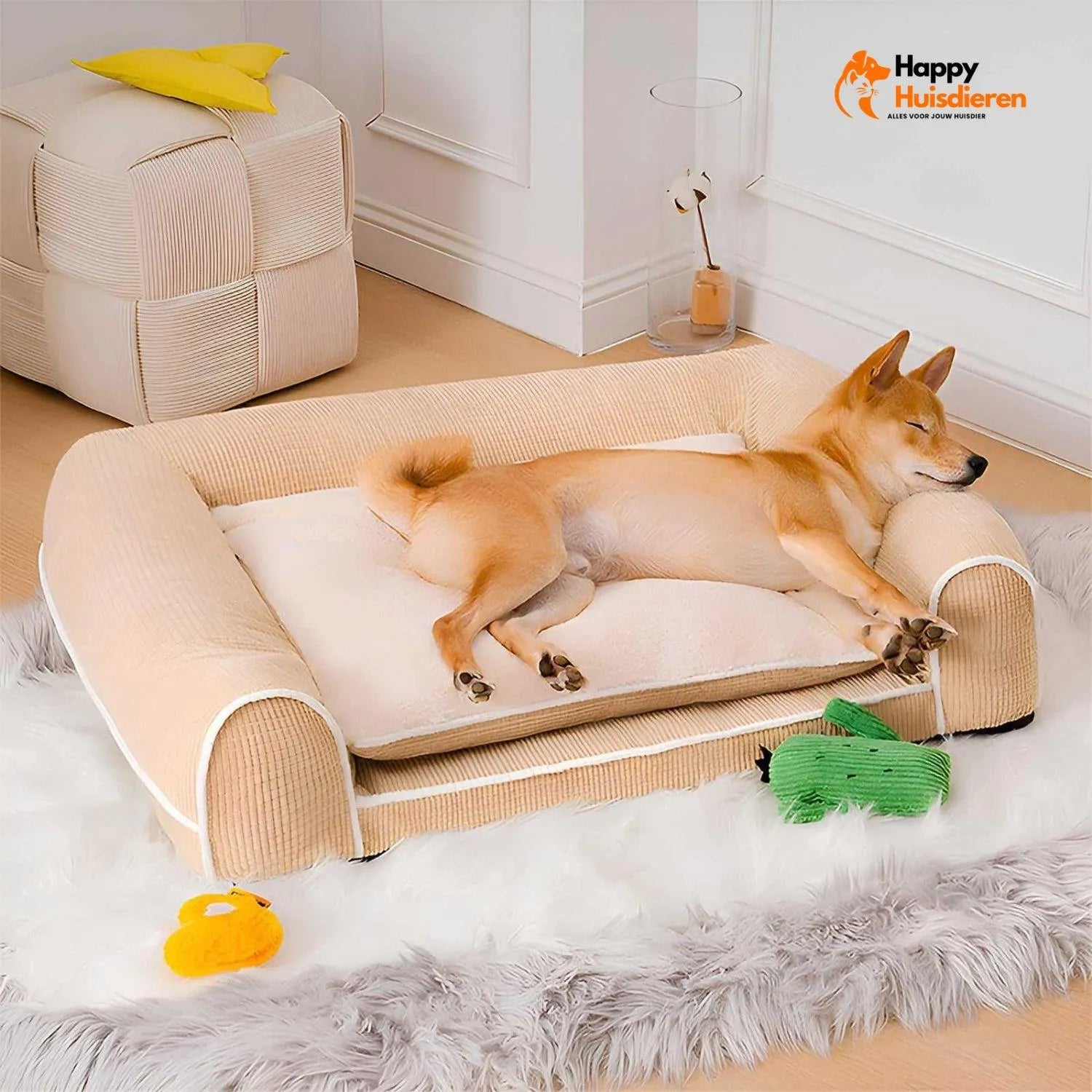 CanineCloud Couch | Flanellen Honden Sofa voor Diepe Ontspanning