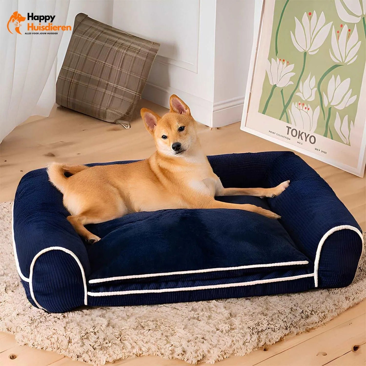 CanineCloud Couch | Flanellen Honden Sofa voor Diepe Ontspanning