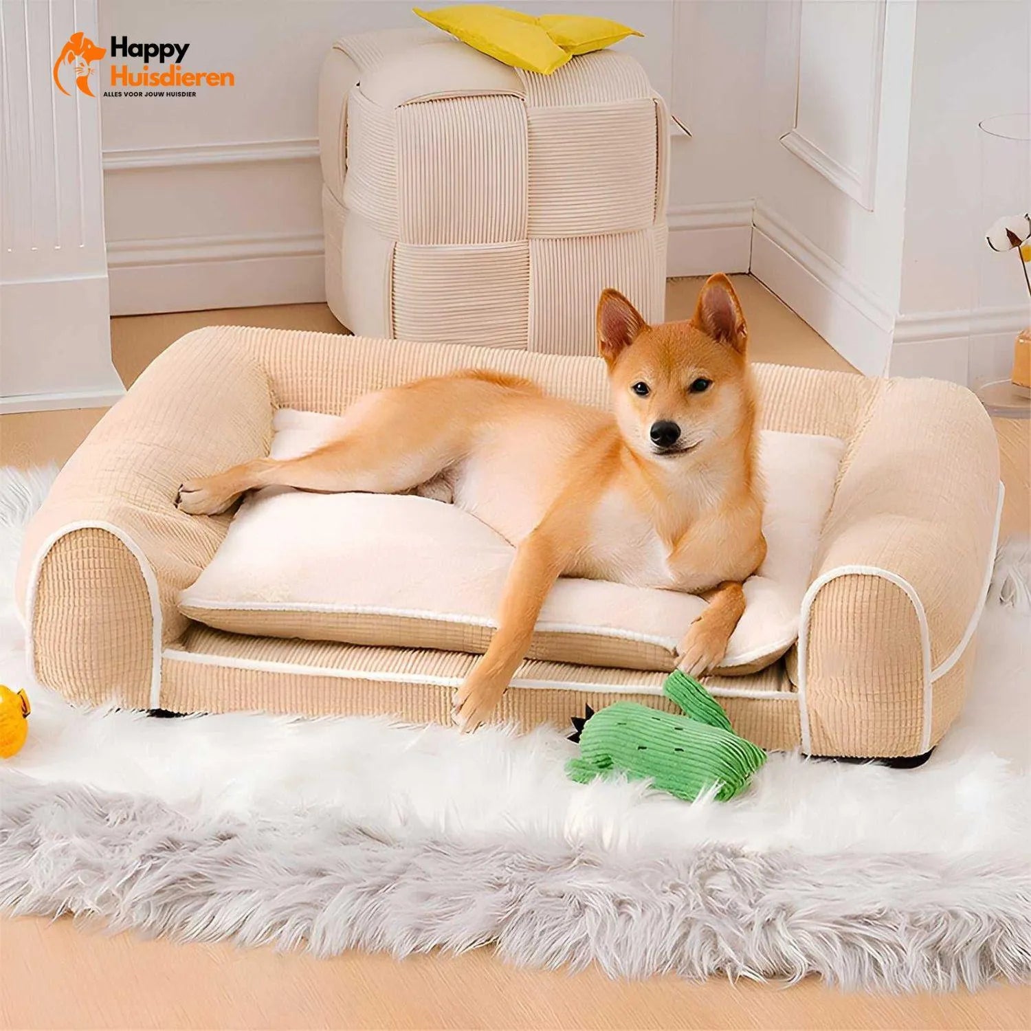 CanineCloud Couch | Flanellen Honden Sofa voor Diepe Ontspanning