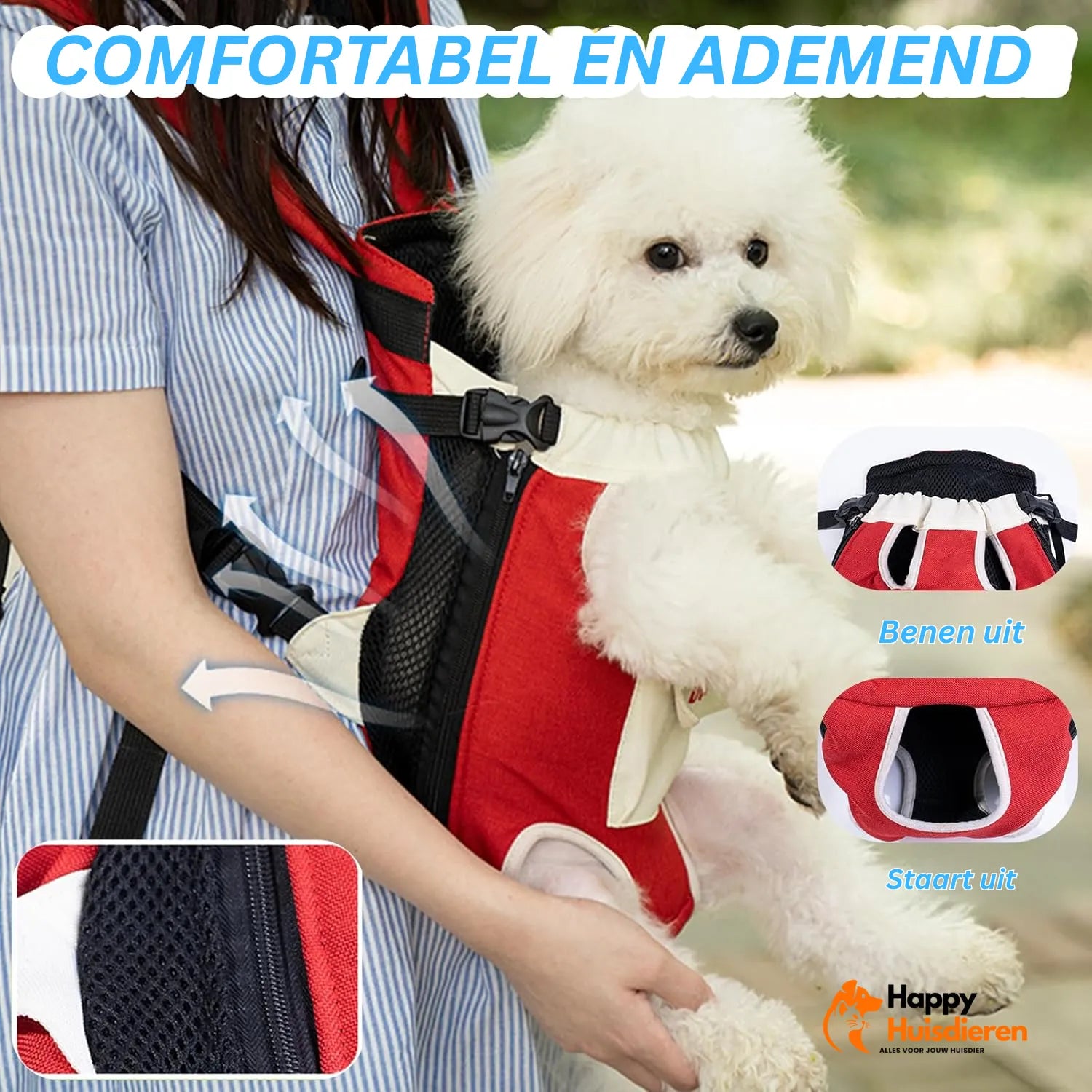 Carrier-rugzak | Lichtgewicht Reiscomfort voor Huisdieren – Veilig, Ademend & Praktisch