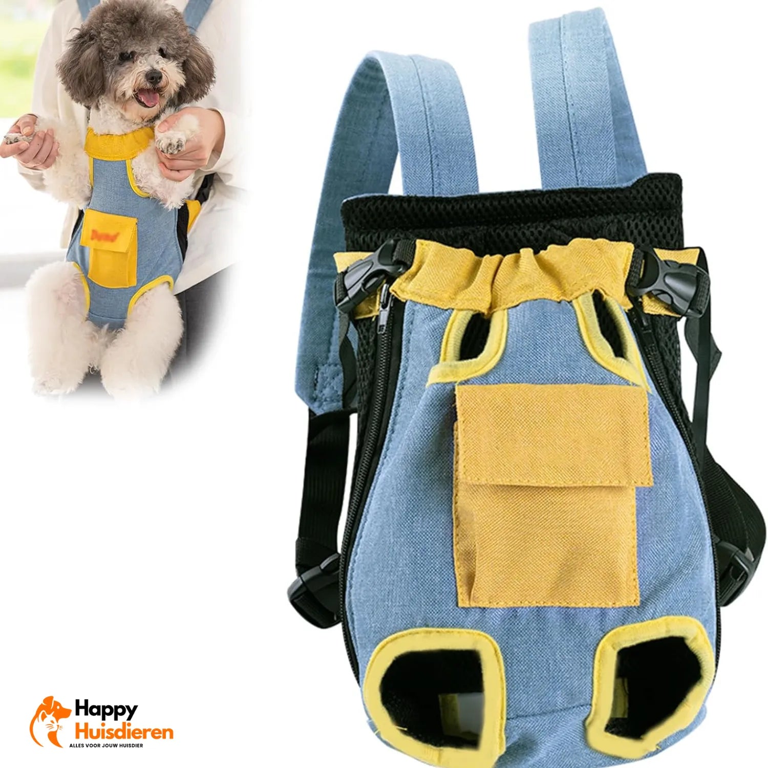 Carrier-rugzak | Lichtgewicht Reiscomfort voor Huisdieren – Veilig, Ademend & Praktisch