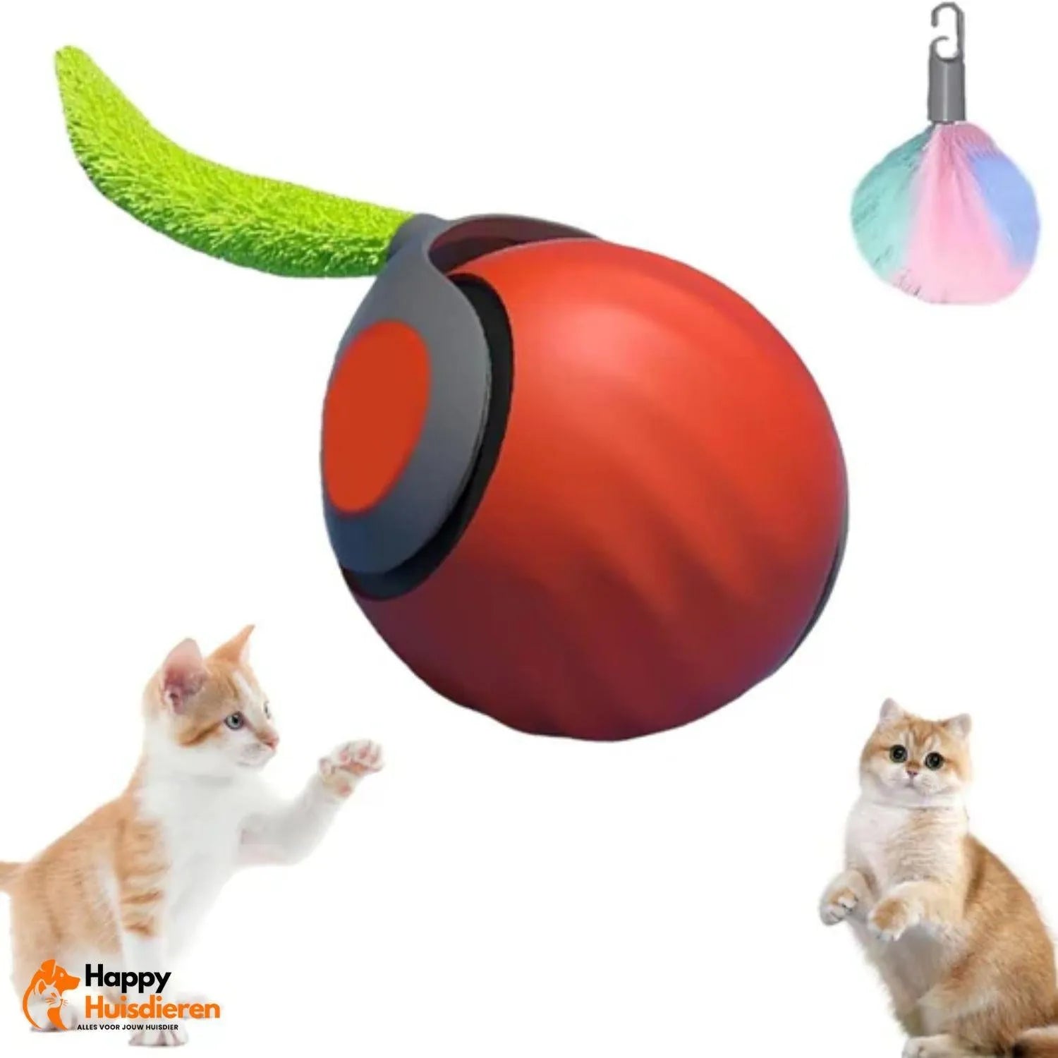 ChaseWhirl | Interactieve kattenbal met bewegende staart & oplaadbare motor