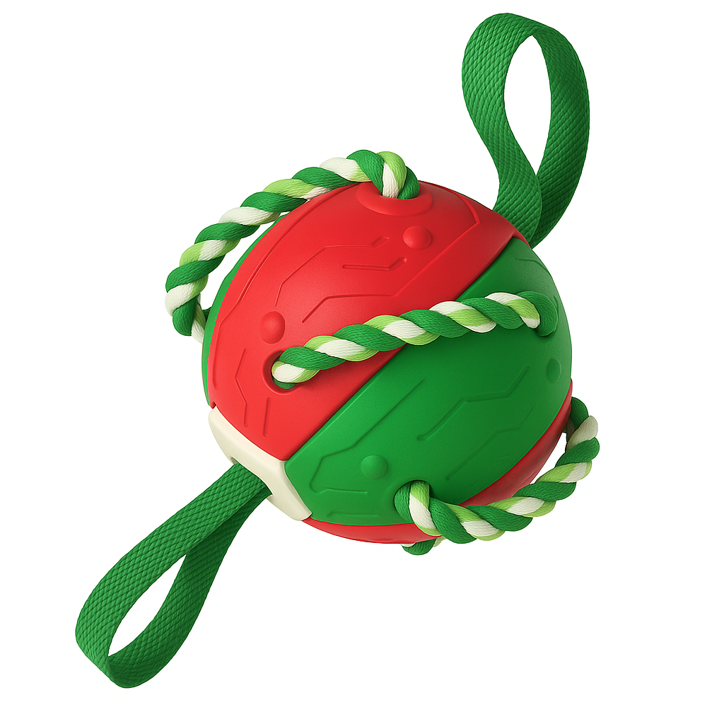 FlexFetch | Duurzame hondenbal met licht, geschikt voor apporteren en kauwen