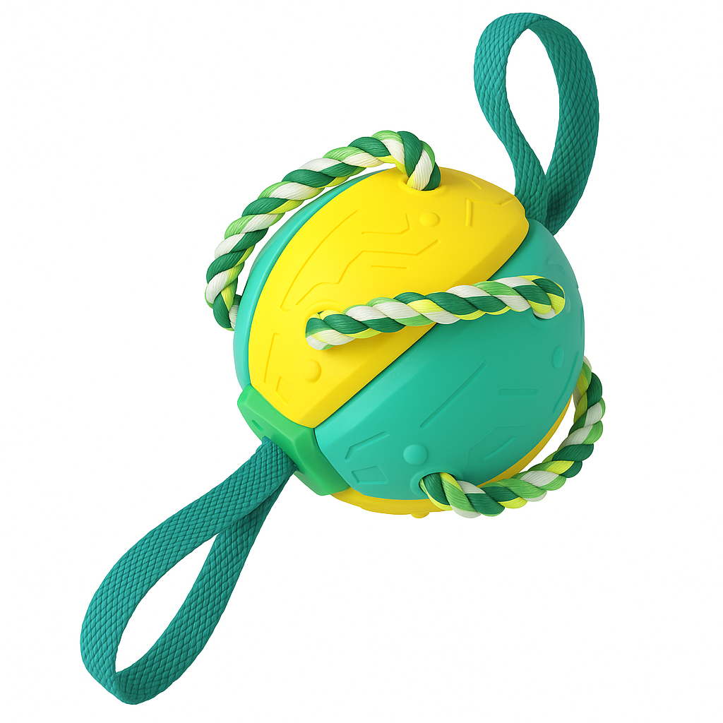 FlexFetch | Duurzame hondenbal met licht, geschikt voor apporteren en kauwen