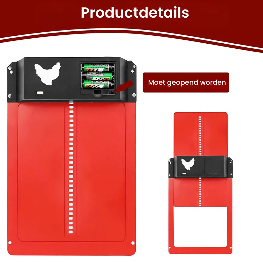 CluckSafe Pro | Automatisch Kippenluik met Timer en Lichtsensor