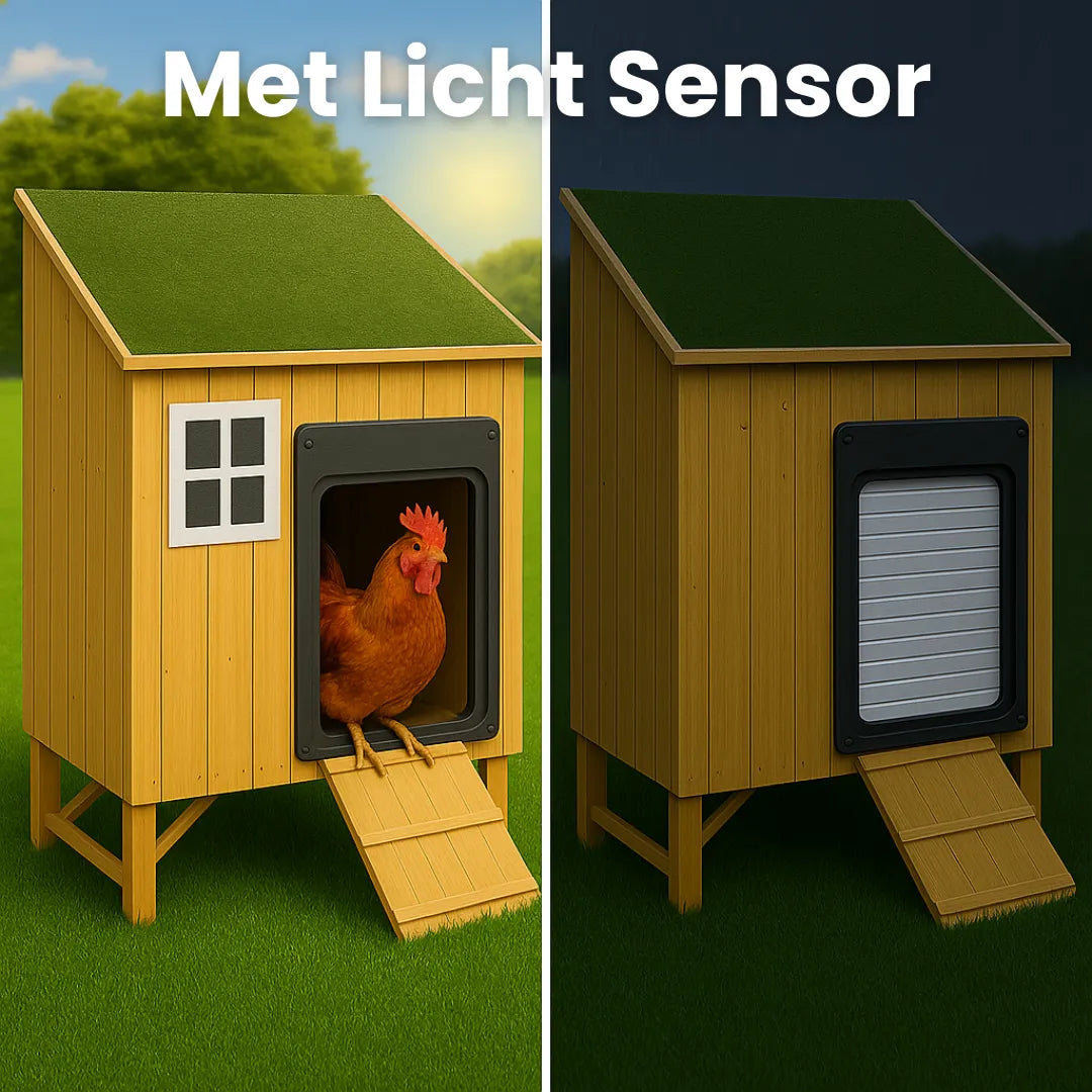 CluckSafe Pro | Automatisch Kippenluik met Timer en Lichtsensor