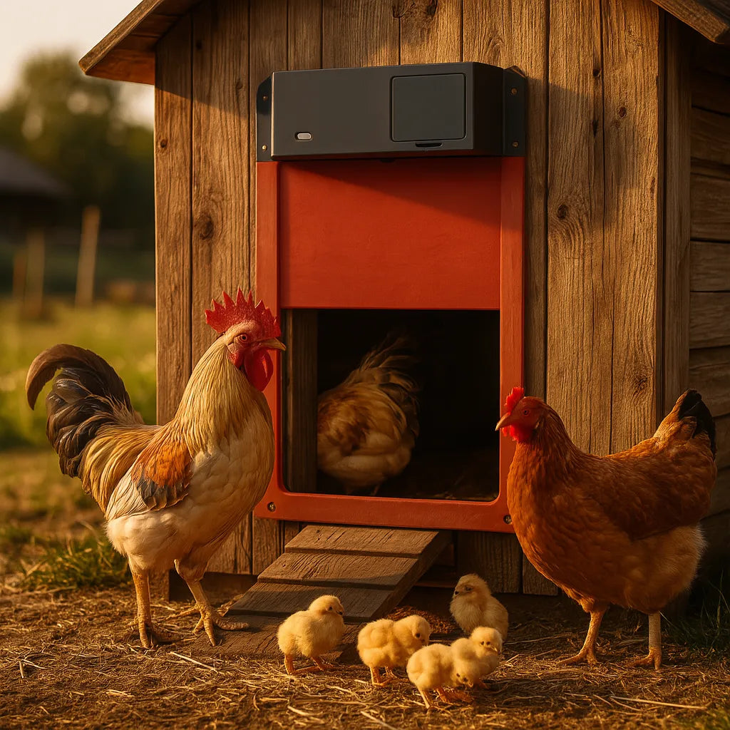CluckSafe Pro | Automatisch Kippenluik met Timer en Lichtsensor