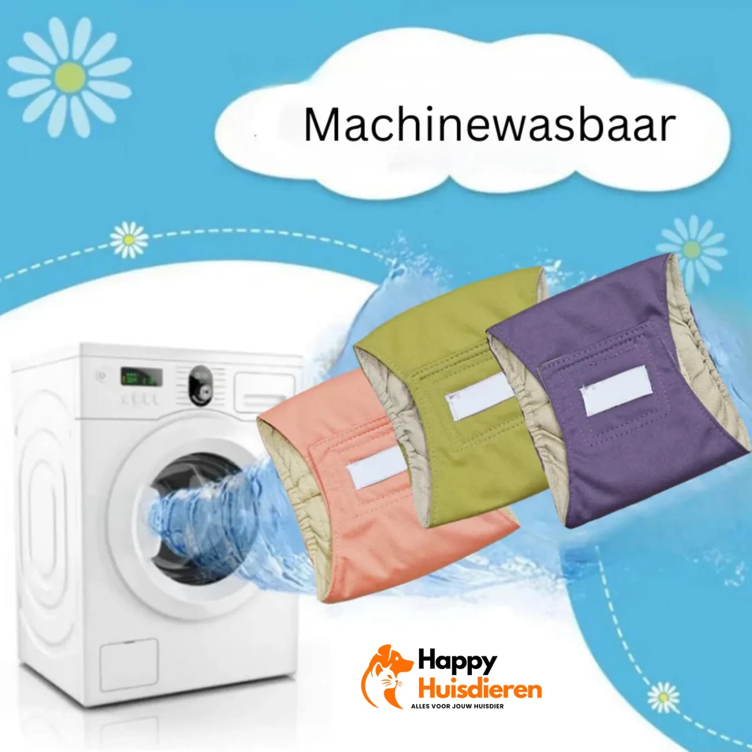 ComfyTail Wrap | Herbruikbare Hondenluier voor Reuen – Ademend & Hygiënisch