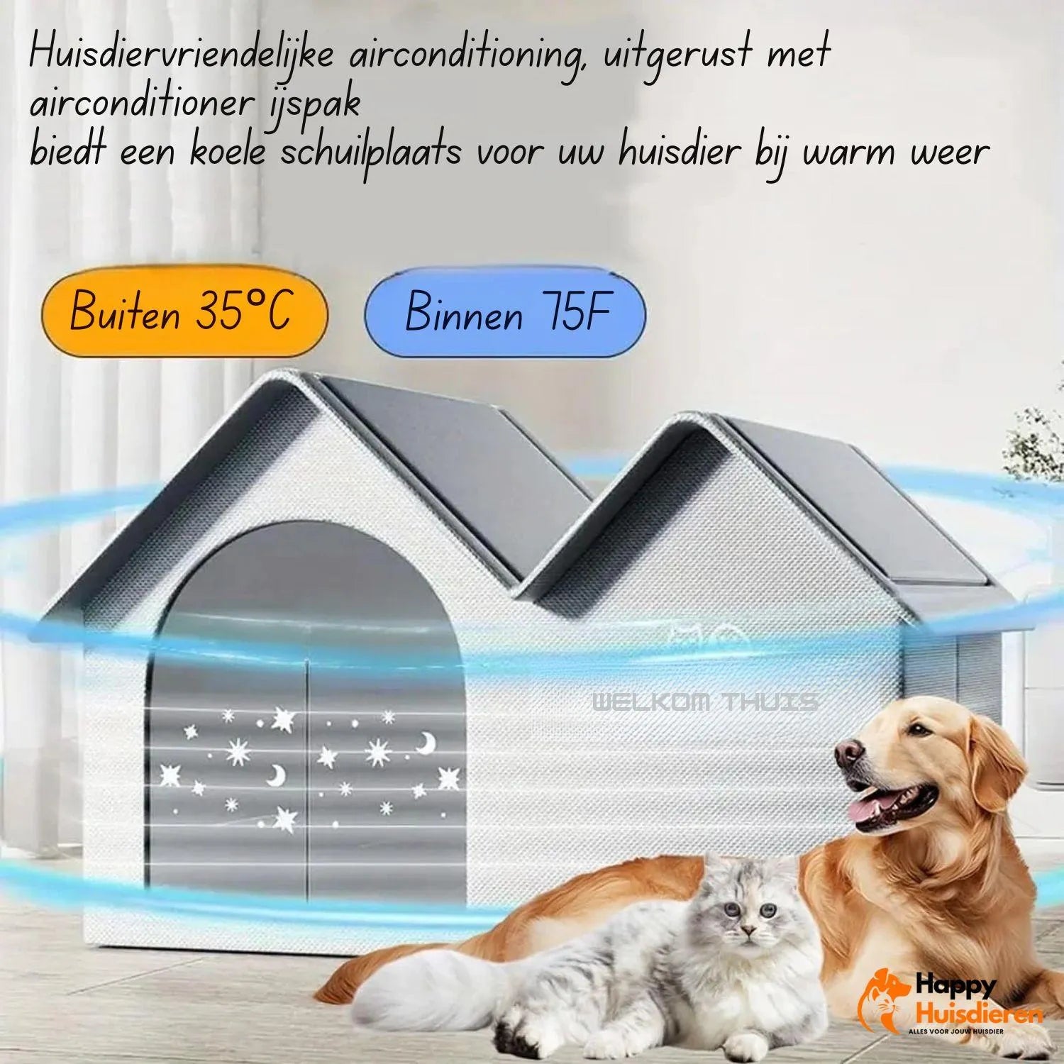 CoolDen House | Verkoelend kattenhuis – veilig, comfortabel & stijlvol ontwerp