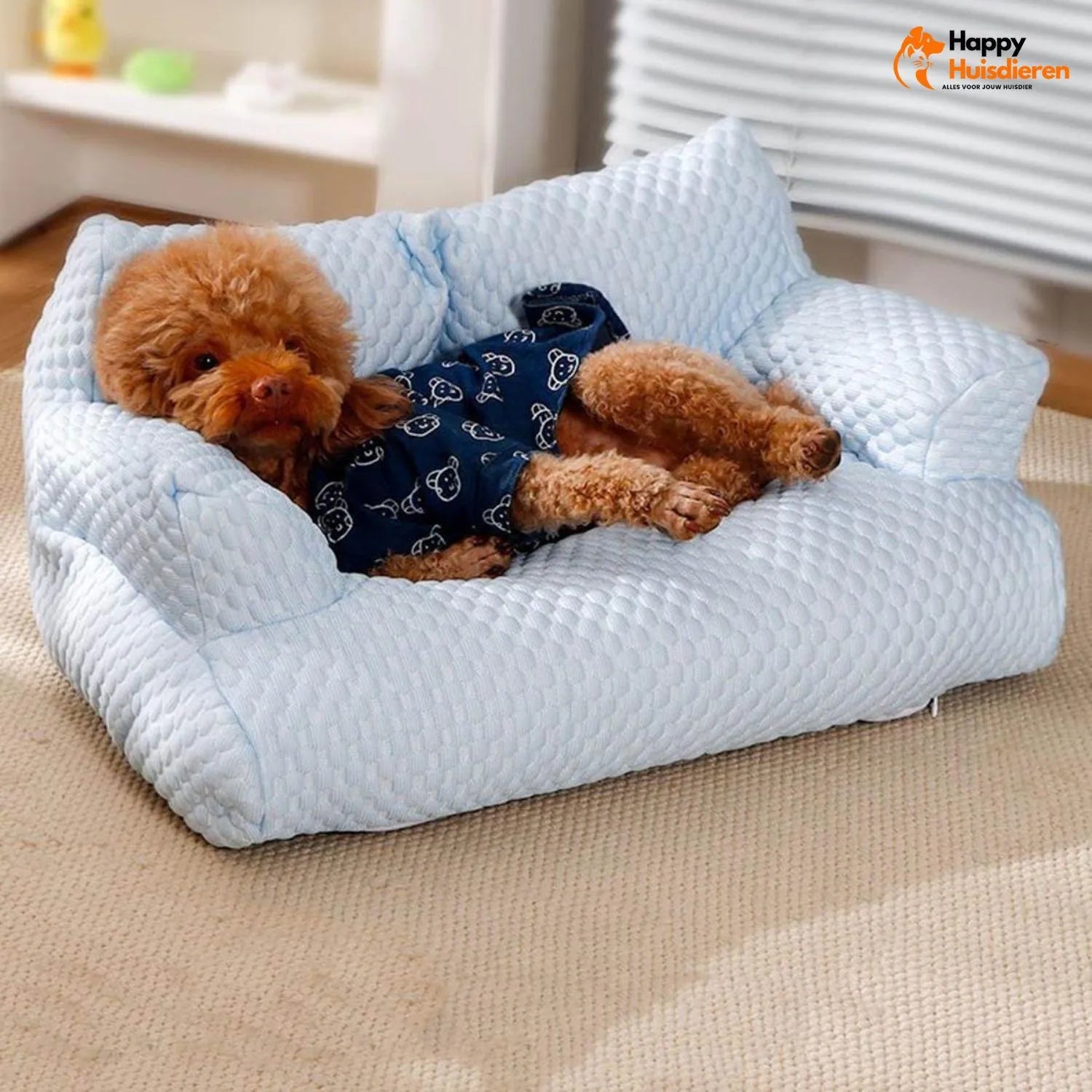 CoolRest Bed | Verkoelend hondenbed van ijszijde met antislipbodem & rugsteun